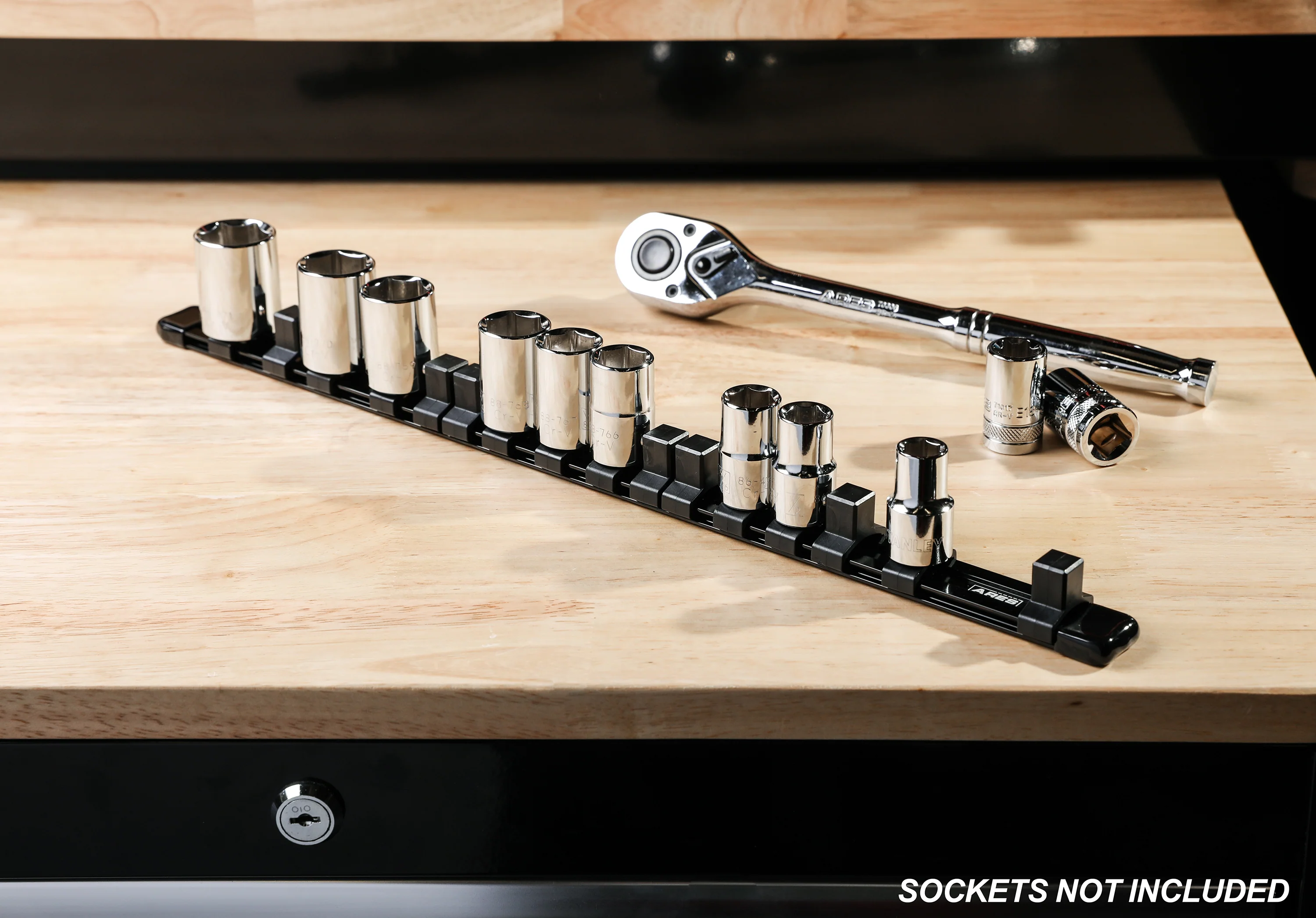 ARES 70086 - 1/2" Black Aluminum Socket Rail - Image 6