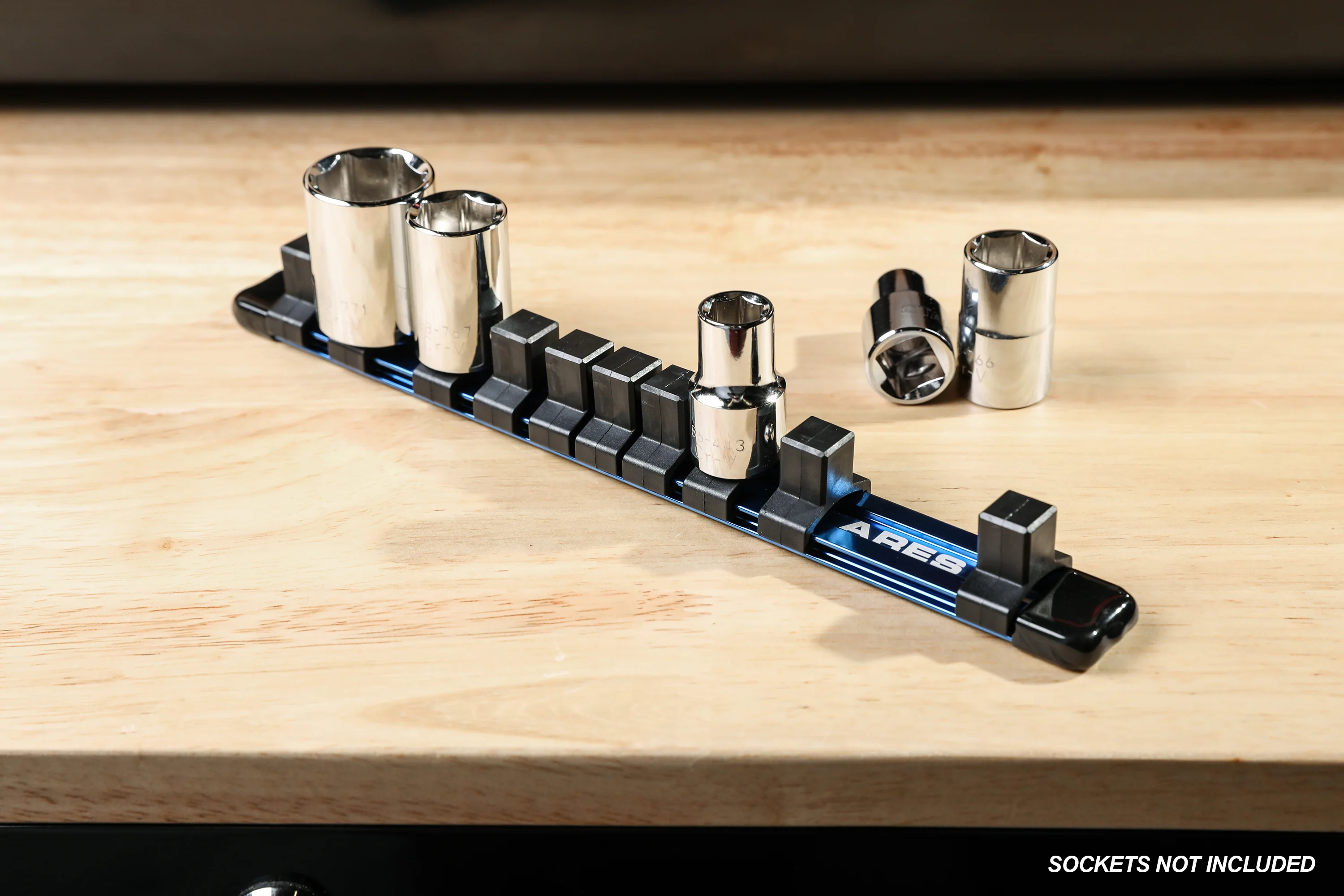 ARES 70343 - 1/2" Drive Blue 9.84" Socket Rail - Image 4