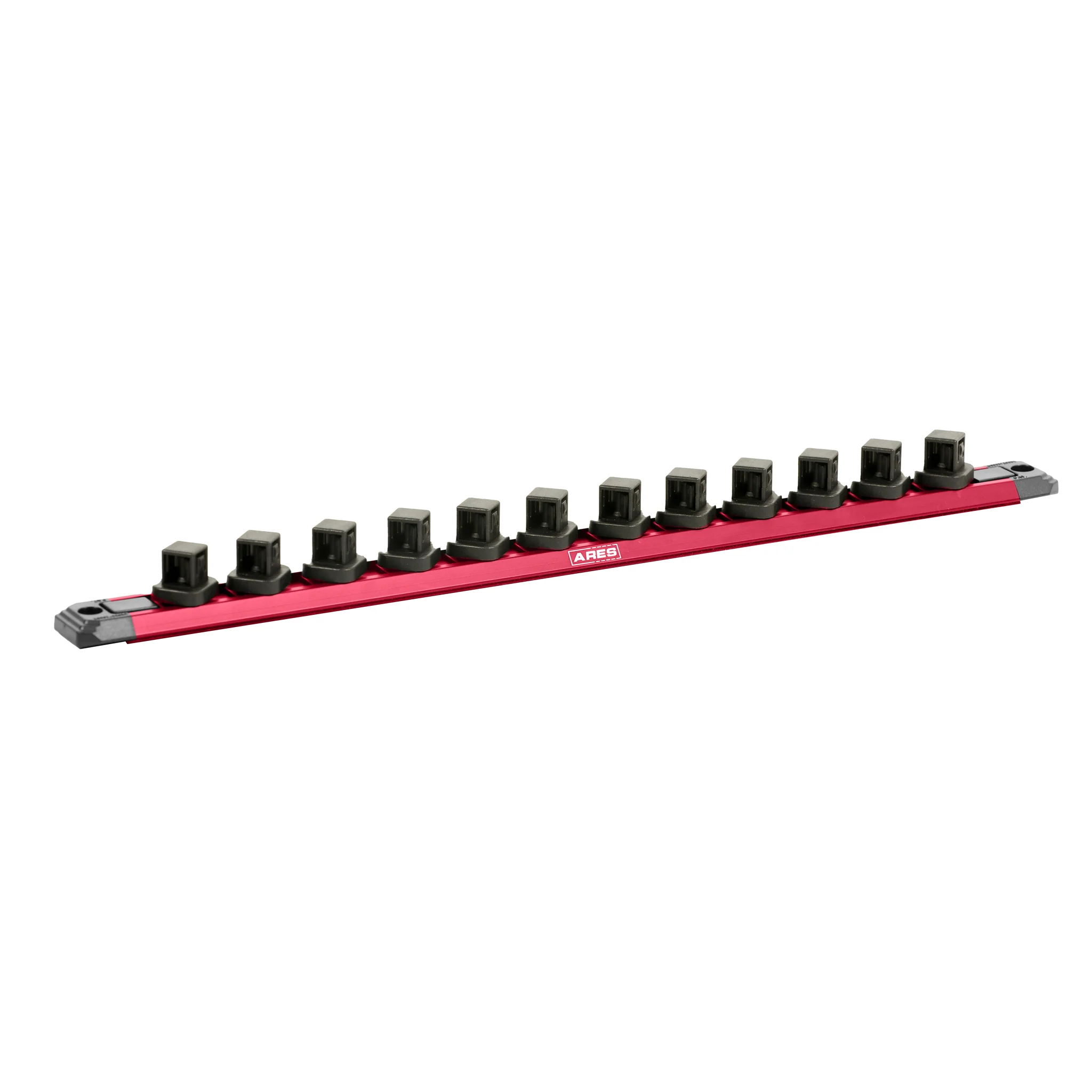 ARES 60170 - 1/2-Inch Drive 15.5-Inch Red Twist Lock Magnetic Socket Rail - Image 5