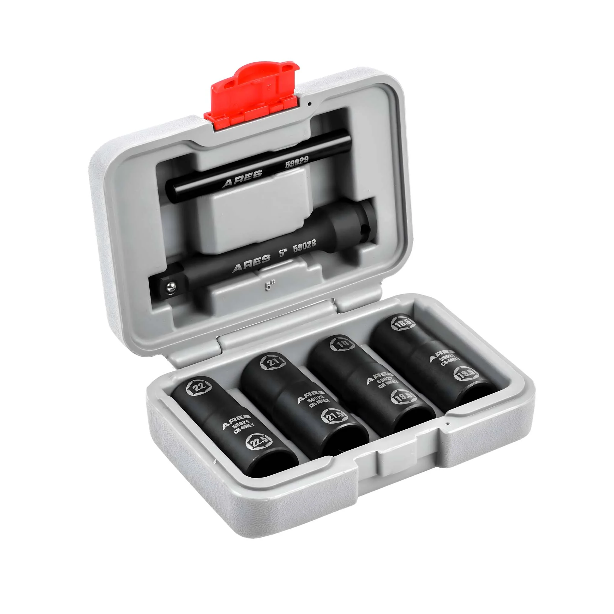 ARES 59065 - 6pc Half Size Lug Nut Flip Impact Socket Set - 1/2-Inch Drive - Image 2