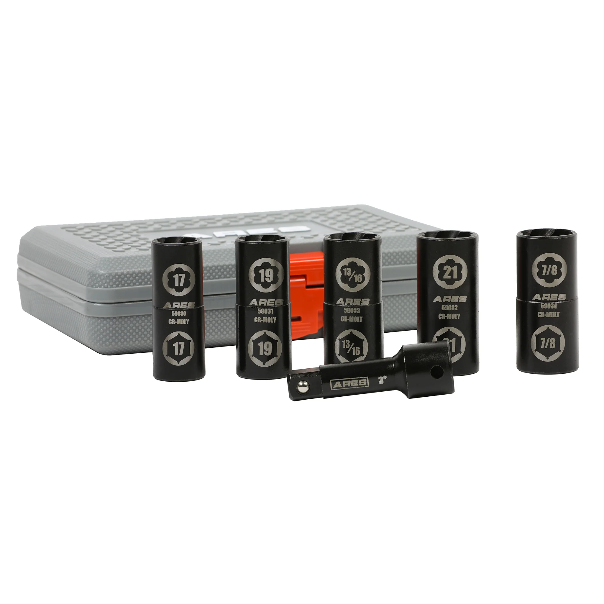 ARES 59035 - 1/2-Inch Drive 6pc Standard Hex and Damaged Lug Nut Flip Socket Set - Image 3