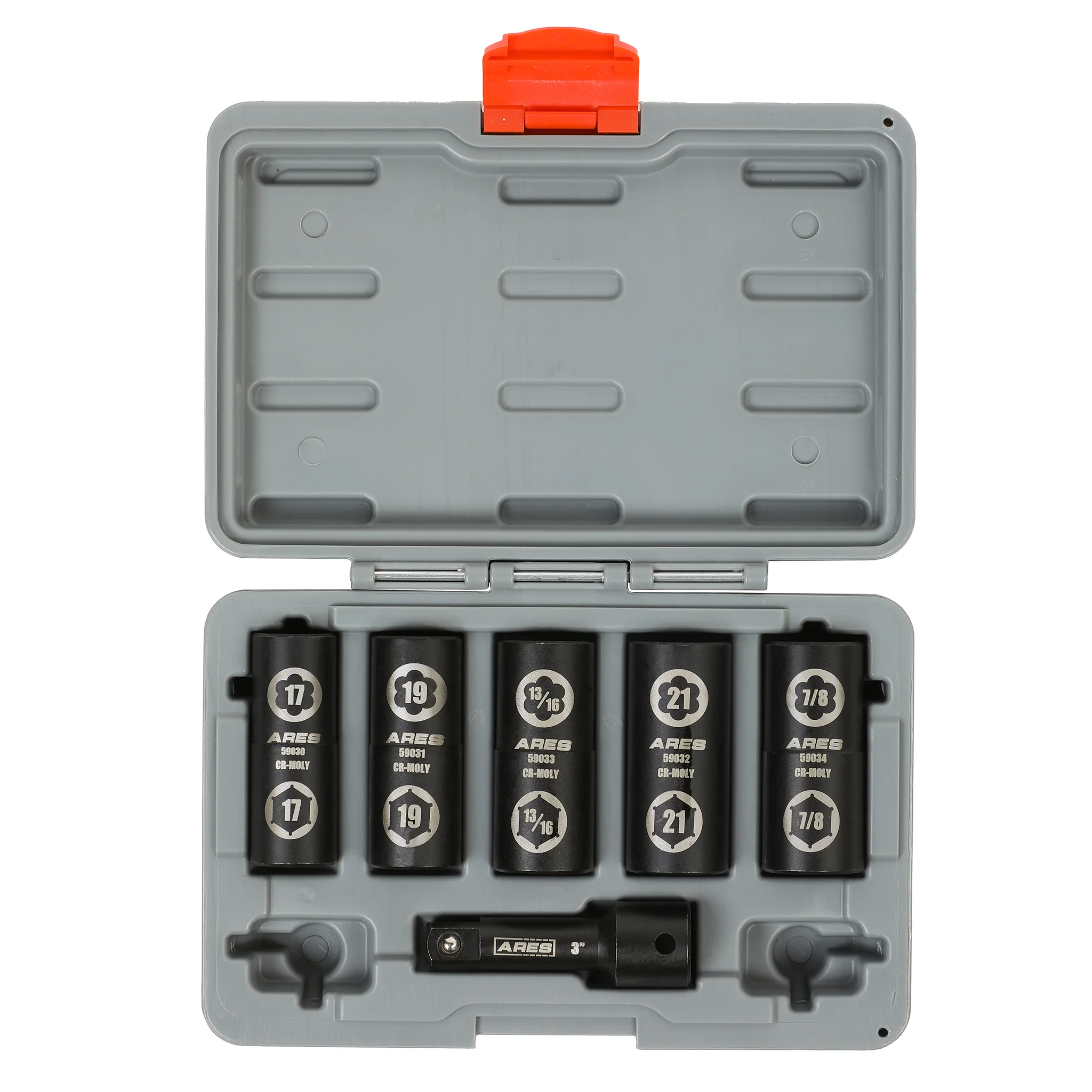ARES 59035 - 1/2-Inch Drive 6pc Standard Hex and Damaged Lug Nut Flip Socket Set - Image 4
