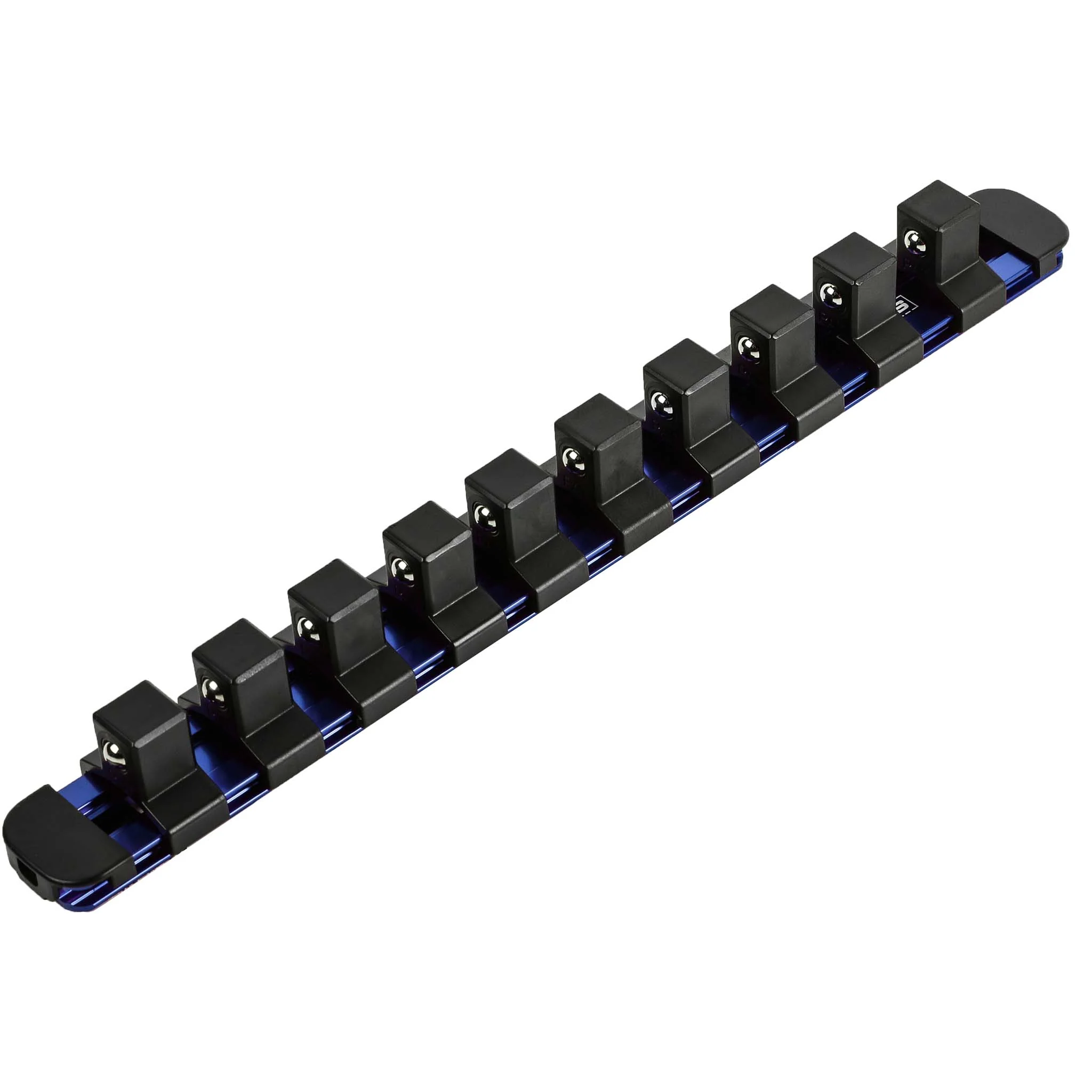 ARES 60106 - 1/2-Inch Drive Blue 9.84-Inch Socket Rail with Locking End Caps - Image 2
