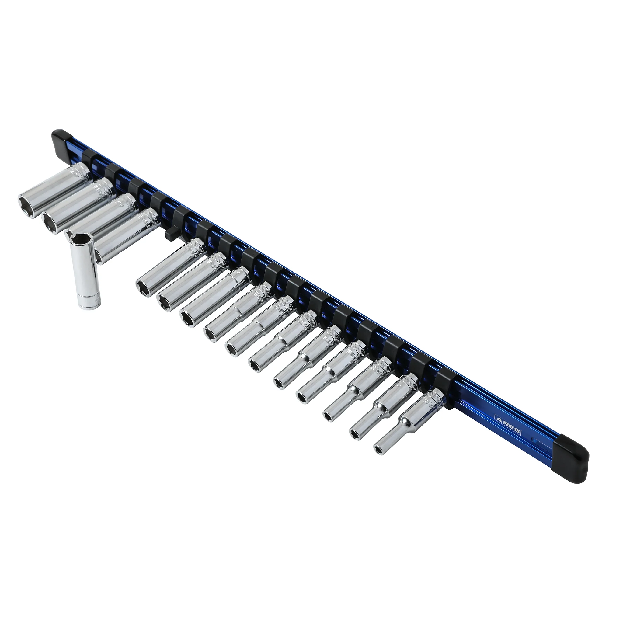 ARES 60042 - 1/4" Drive Blue Aluminum Socket Rail - Image 2