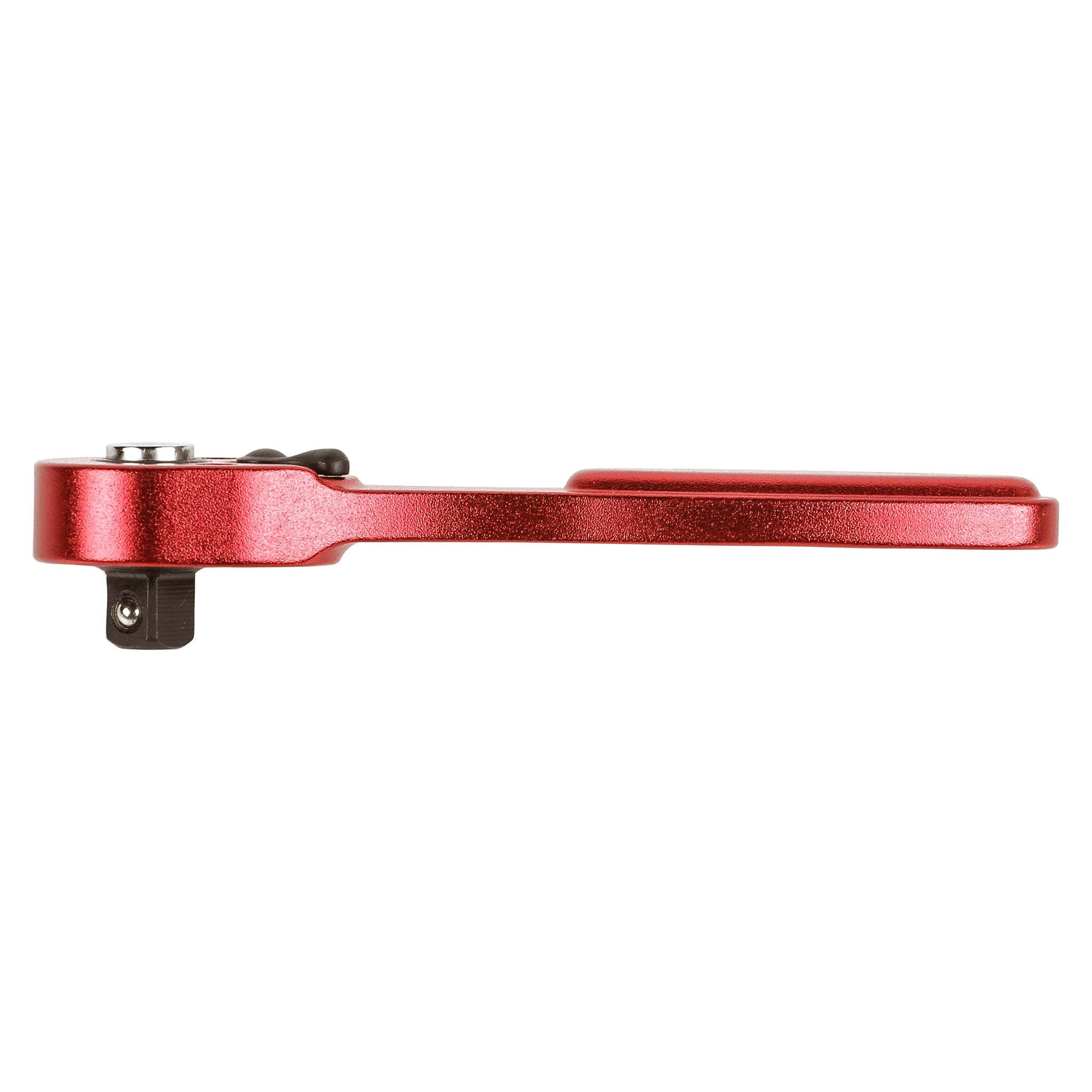 ARES 42060 - 1/4-Inch Drive 72-Tooth Anodized Aluminum Red Stubby Micro Ratchet - Image 4
