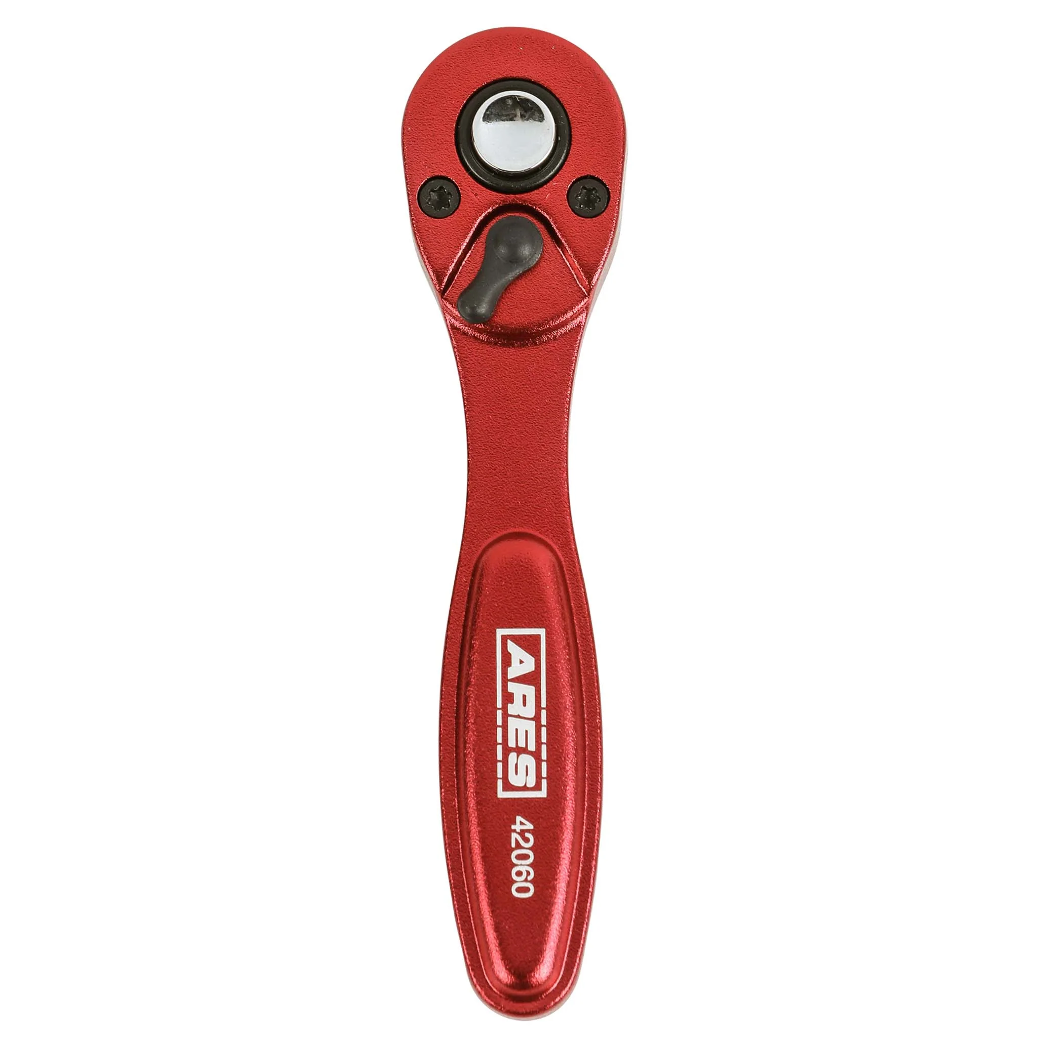 ARES 42060 - 1/4-Inch Drive 72-Tooth Anodized Aluminum Red Stubby Micro Ratchet - Image 5