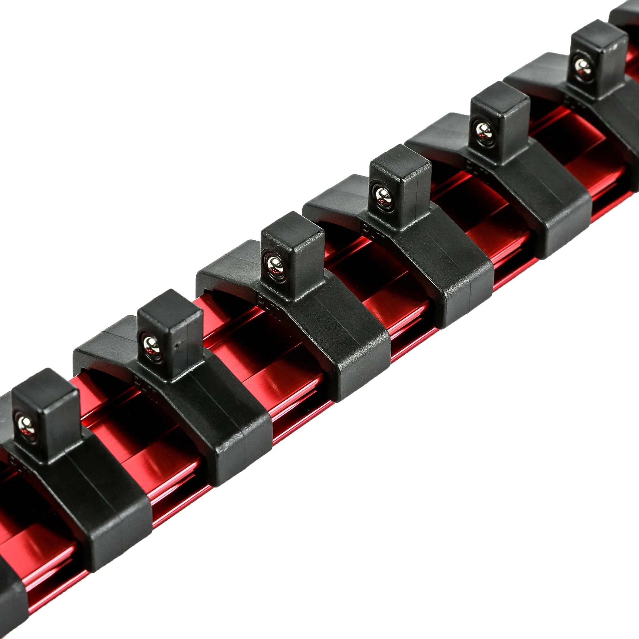 ARES 60097 - 1/4-Inch Drive Red 9.84-Inch Socket Rail with Locking End Caps - Image 3