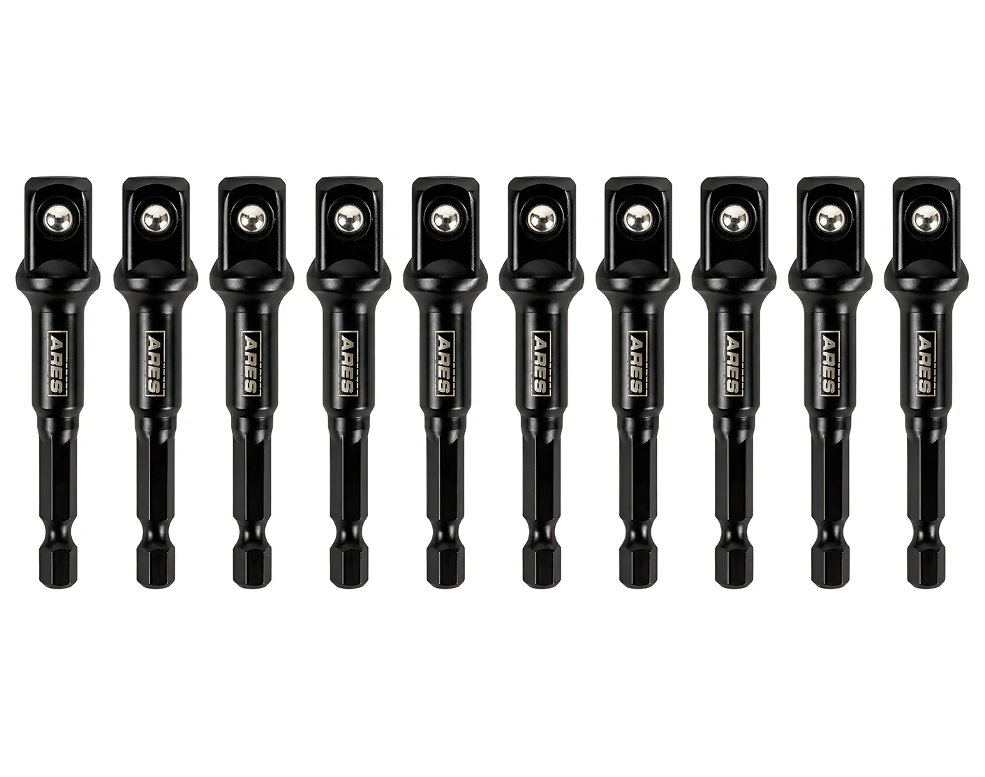 ARES 70390 - 10-Piece 1/2-Inch Drive 3-Inch Impact Grade Socket Adapter Set