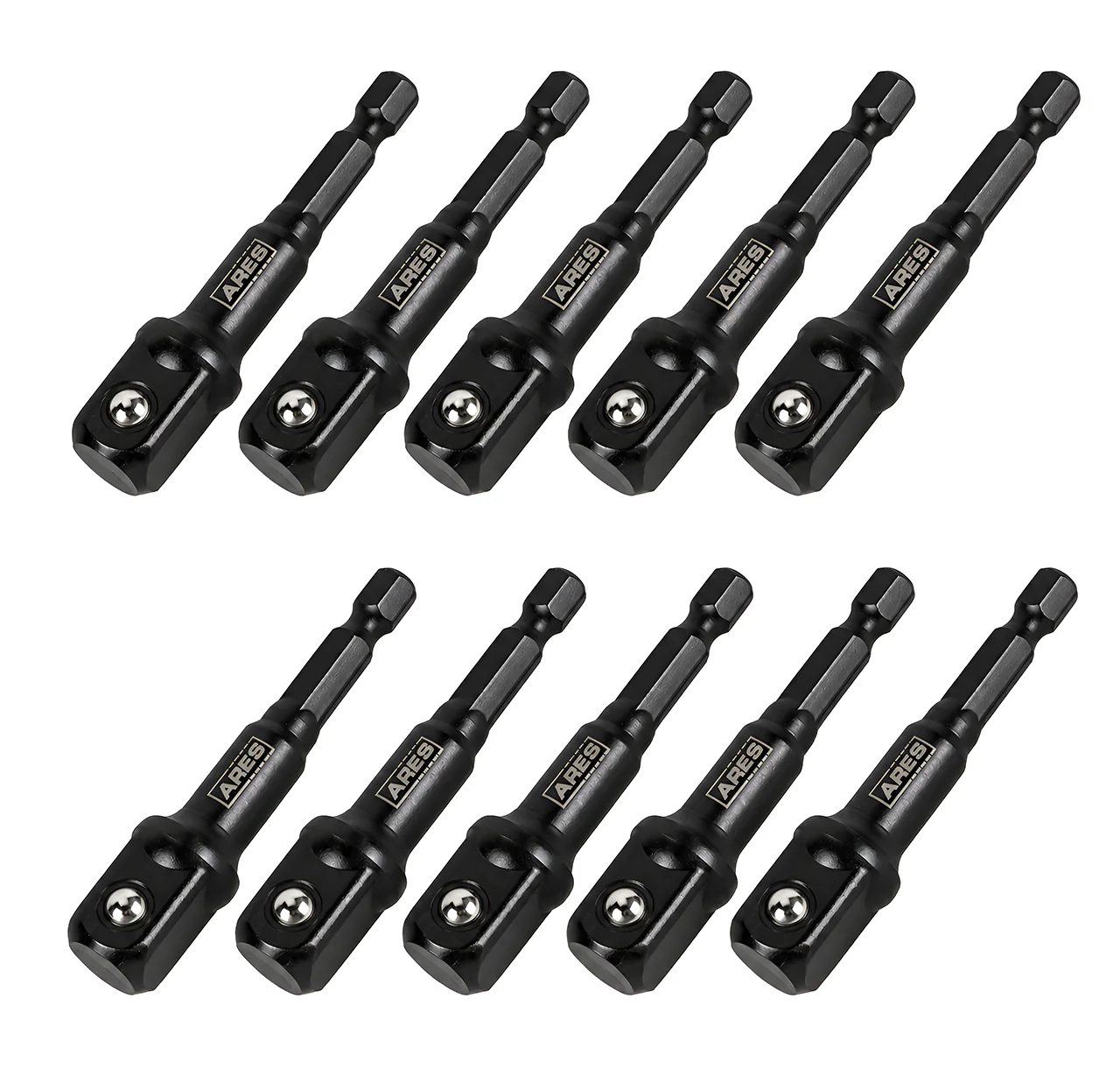 ARES 70390 - 10-Piece 1/2-Inch Drive 3-Inch Impact Grade Socket Adapter Set - Image 3
