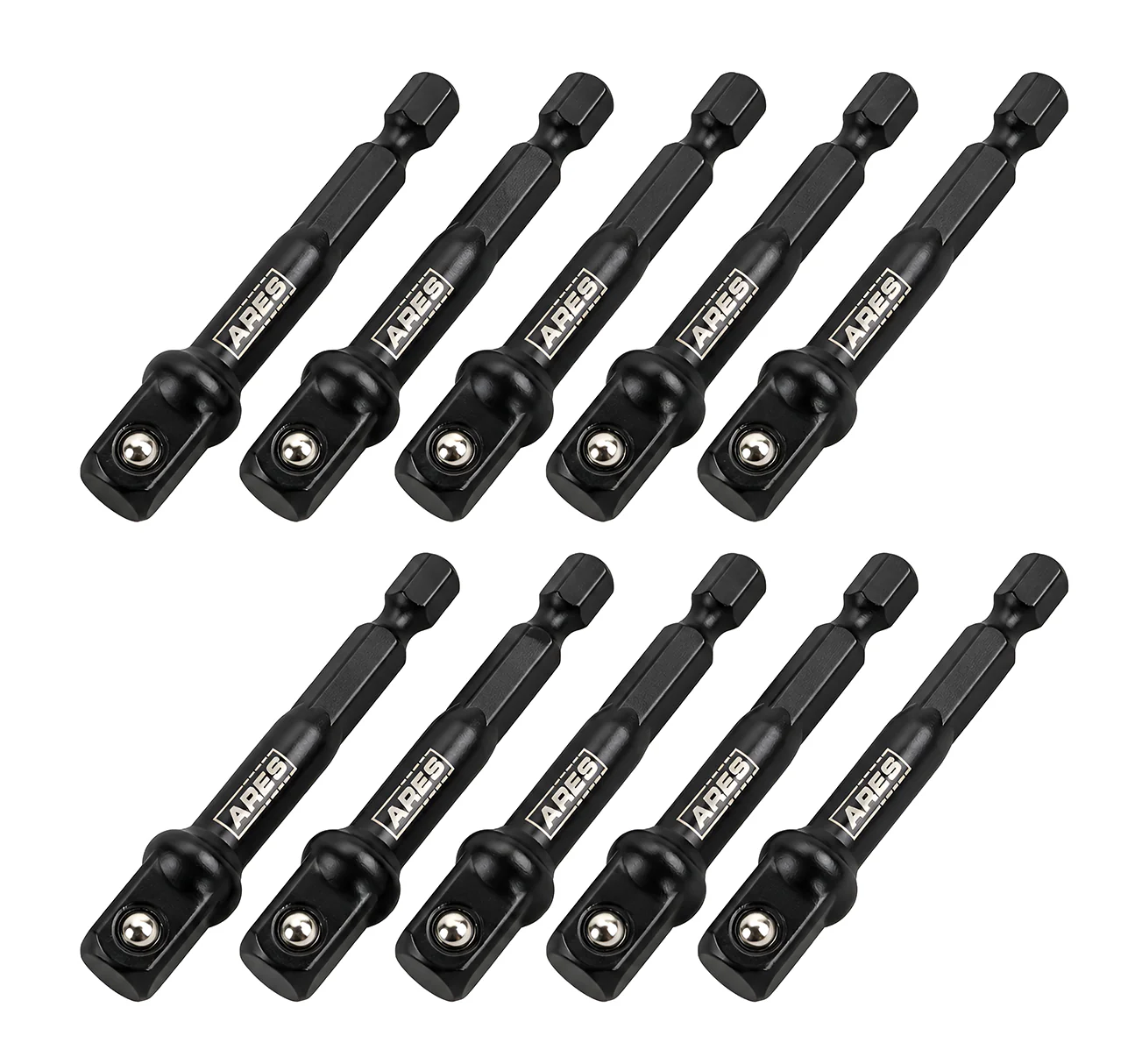 ARES 70387 - 10-Piece 3/8-Inch Drive 3-Inch Impact Grade Socket Adapter Set - Image 3
