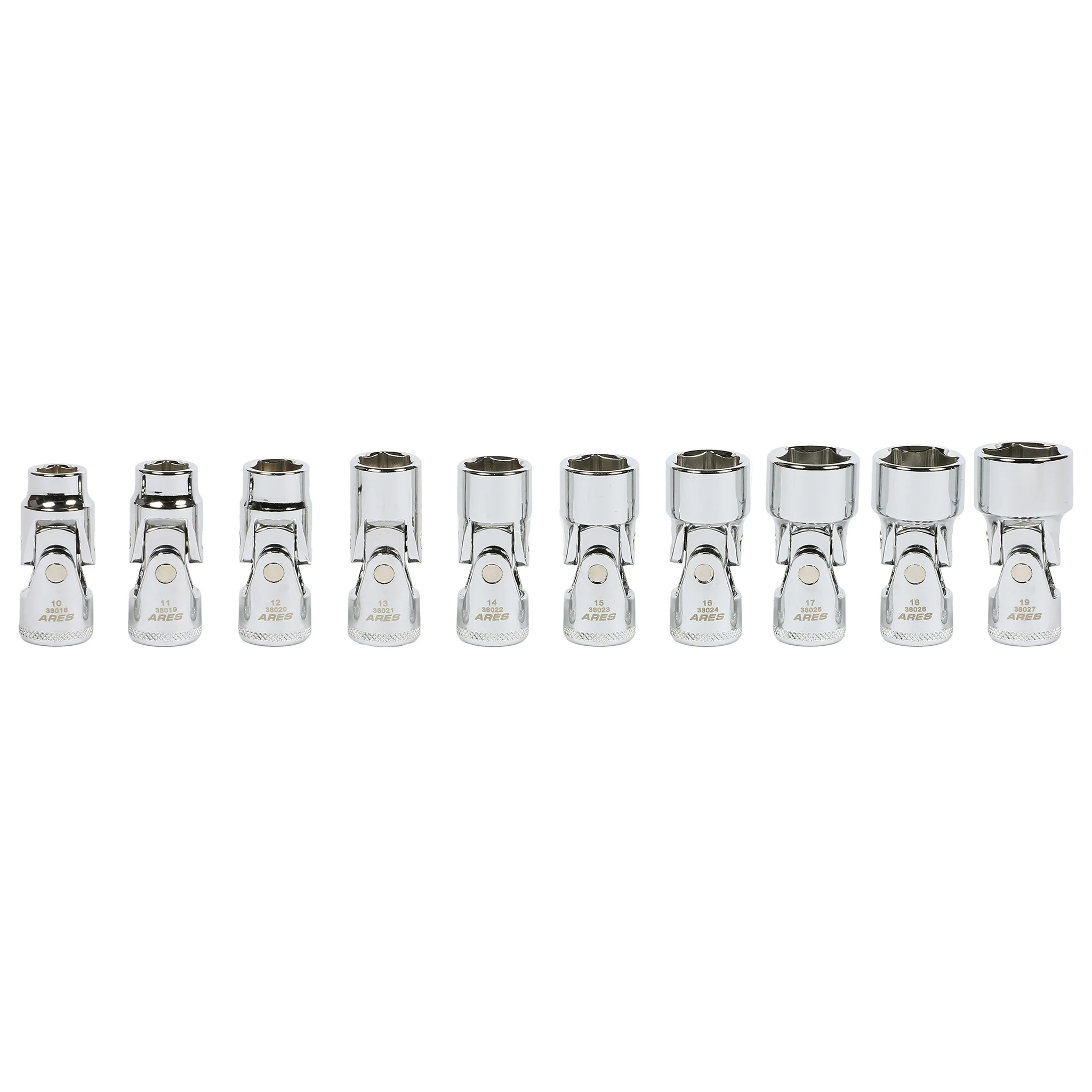 ARES 39015 - 10-Piece 3/8-Inch Drive Metric Universal Flex Socket Set - Image 3
