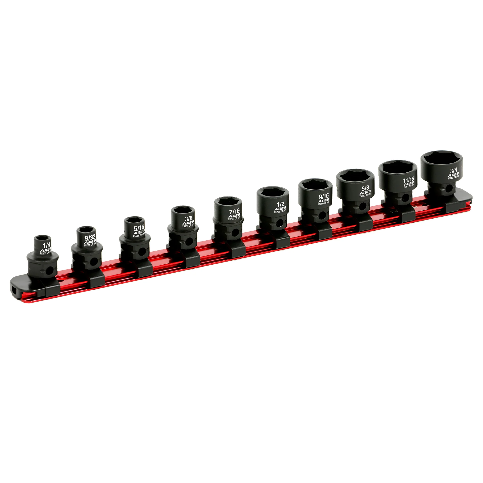 ARES 29019 - 10-Piece 3/8-Inch Drive SAE Low Profile Nano Impact Socket Set - Image 3