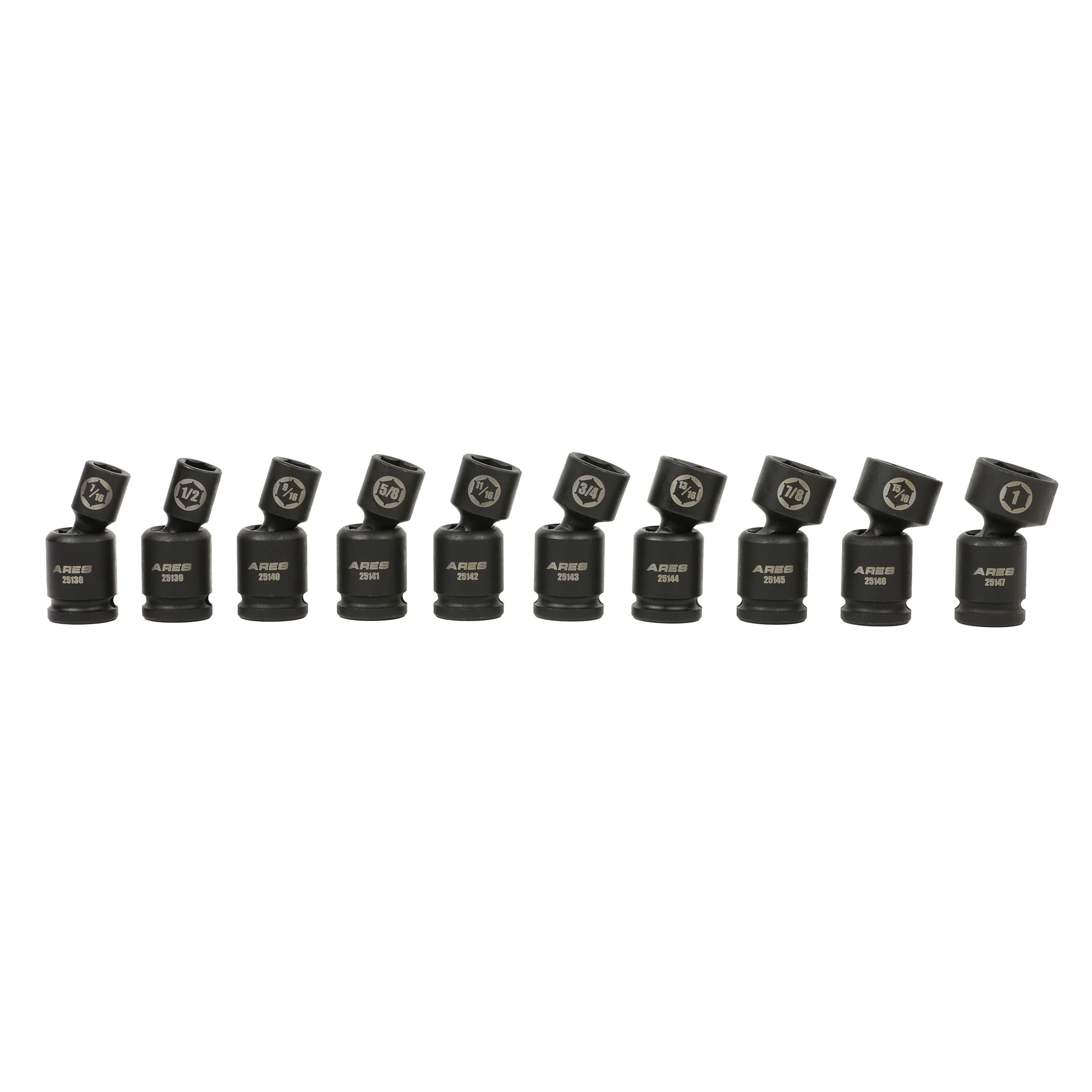ARES 25137 - 10-Piece SAE Pinless Universal Swivel Impact Socket Set - Image 5