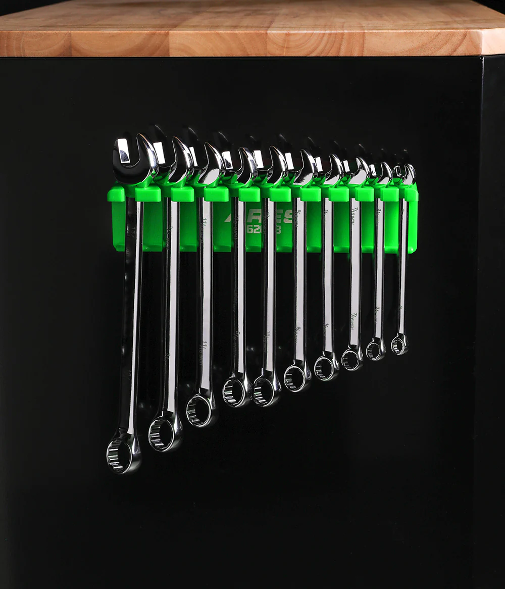 ARES 62057 - 10-Slot Green Magnetic Wrench Organizer - Image 3
