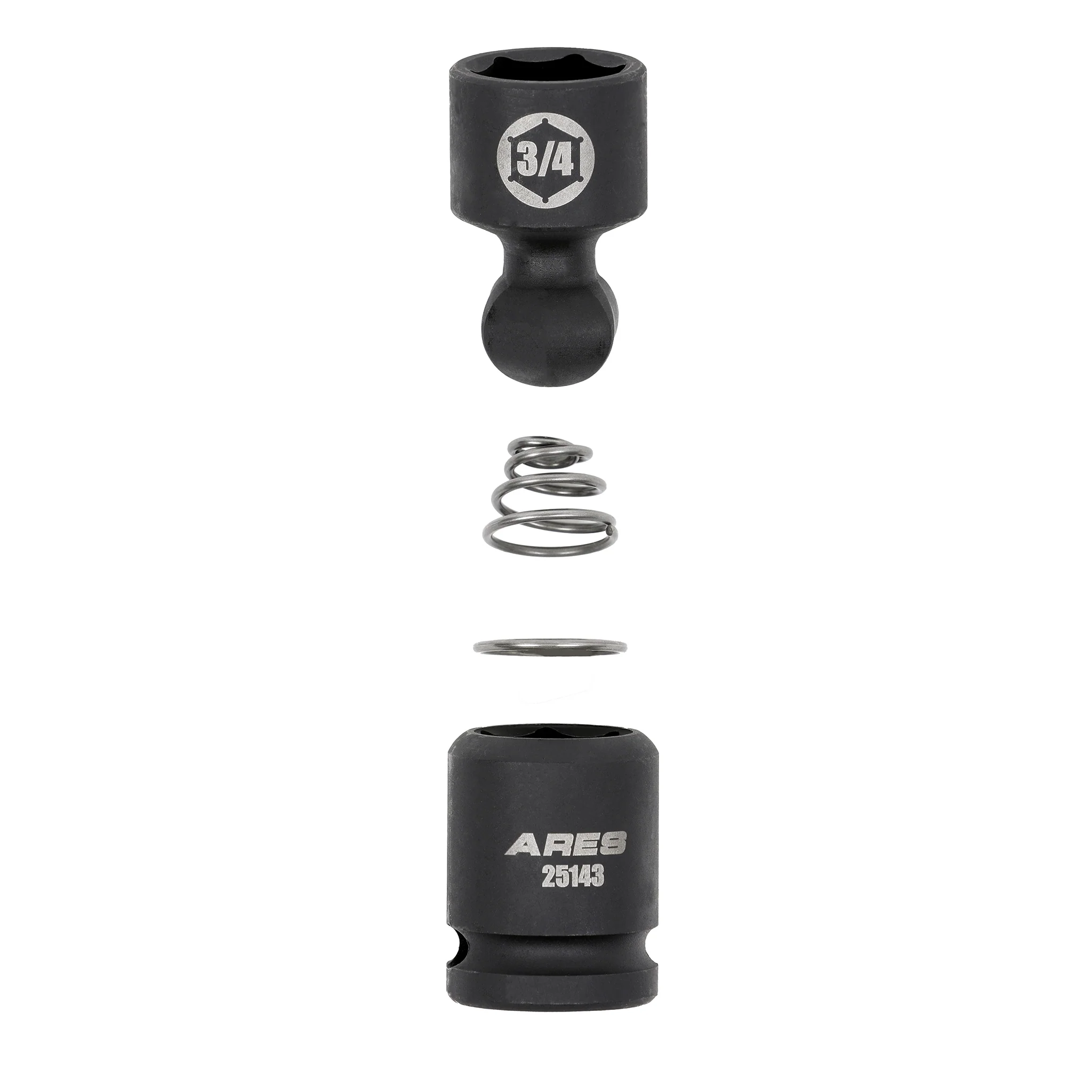 ARES 25125 - 11-Piece Metric Pinless Universal Swivel Impact Socket Set - Image 4