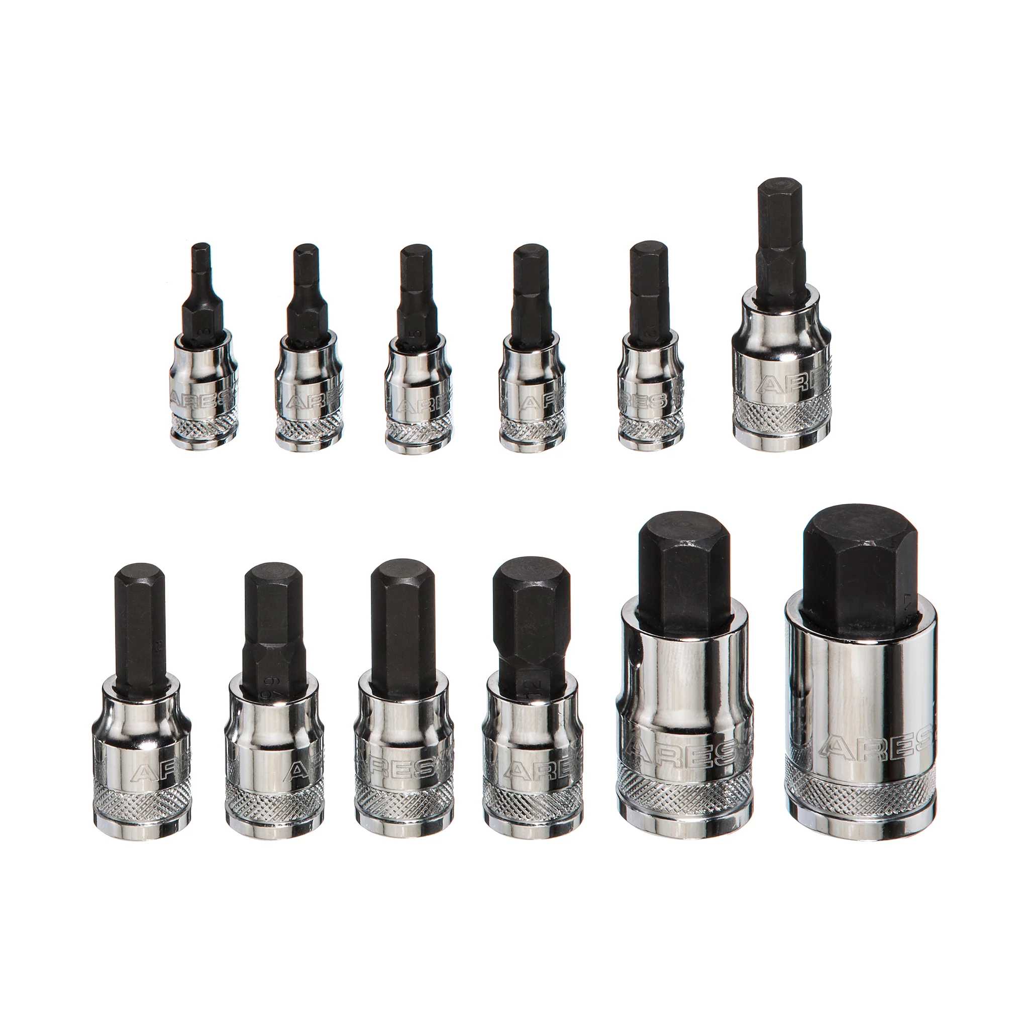ARES 70108 - 12-Piece Metric Hex Bit Socket Set - Image 3