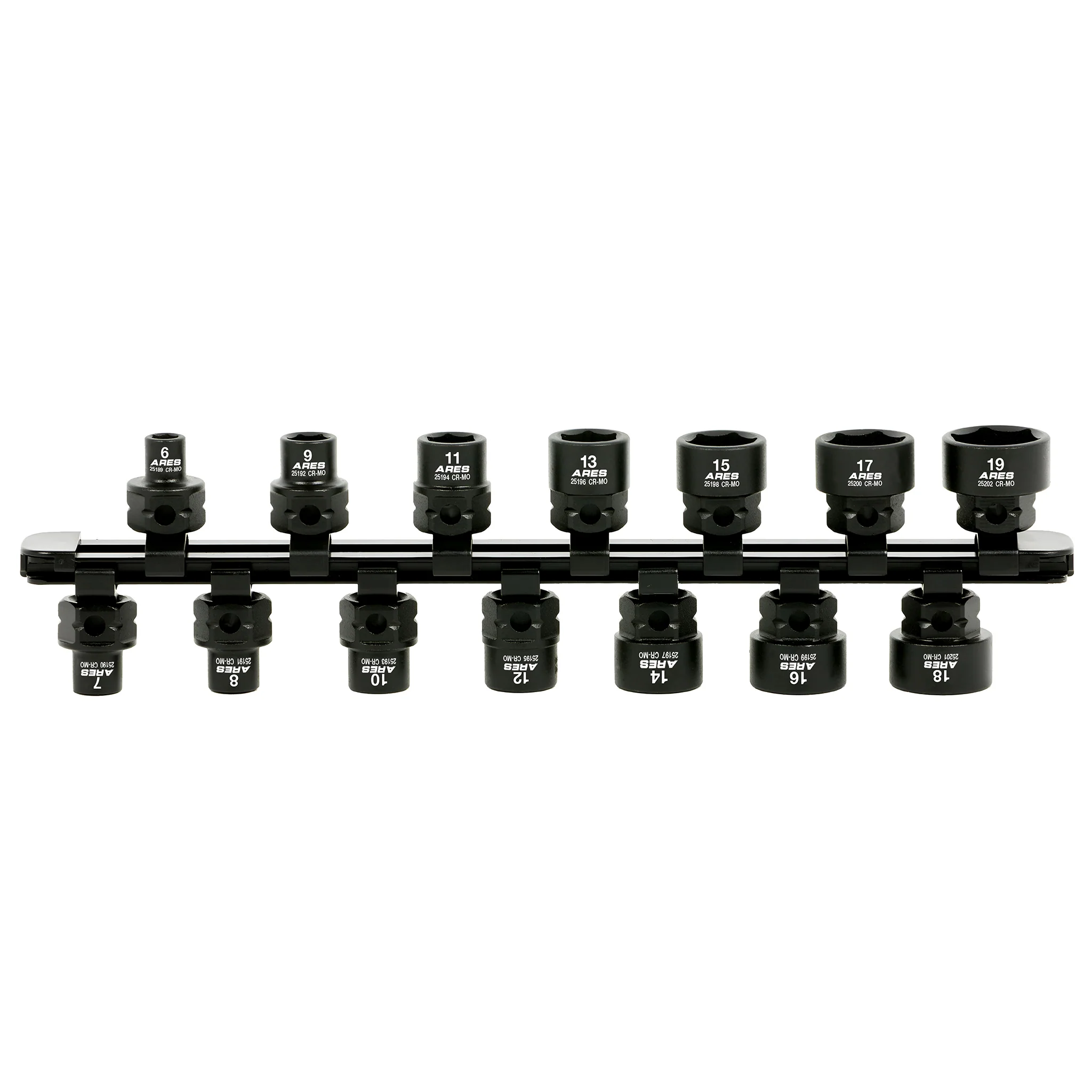 ARES 29018 - 14-Piece 3/8-Inch Drive Metric Low Profile Nano Impact Socket Set - Image 4