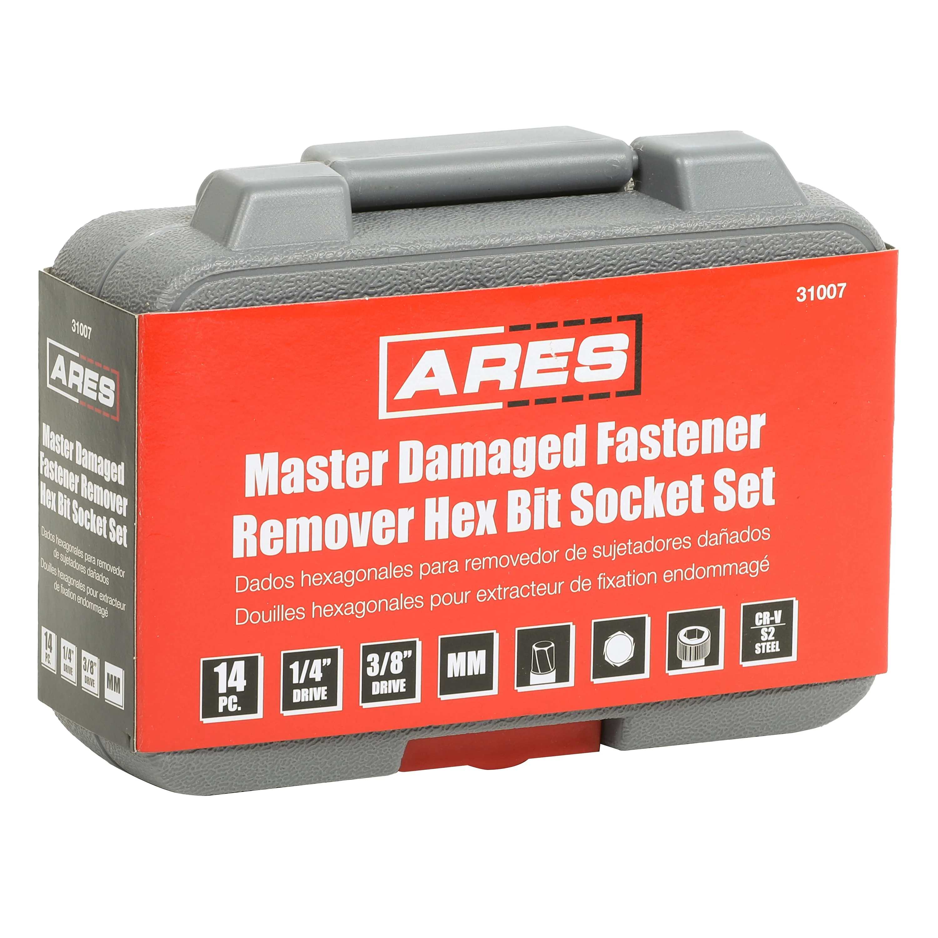 ARES 31007 - 14-Piece Metric Damaged Fastener Remover Hex Bit Socket Set - Image 6