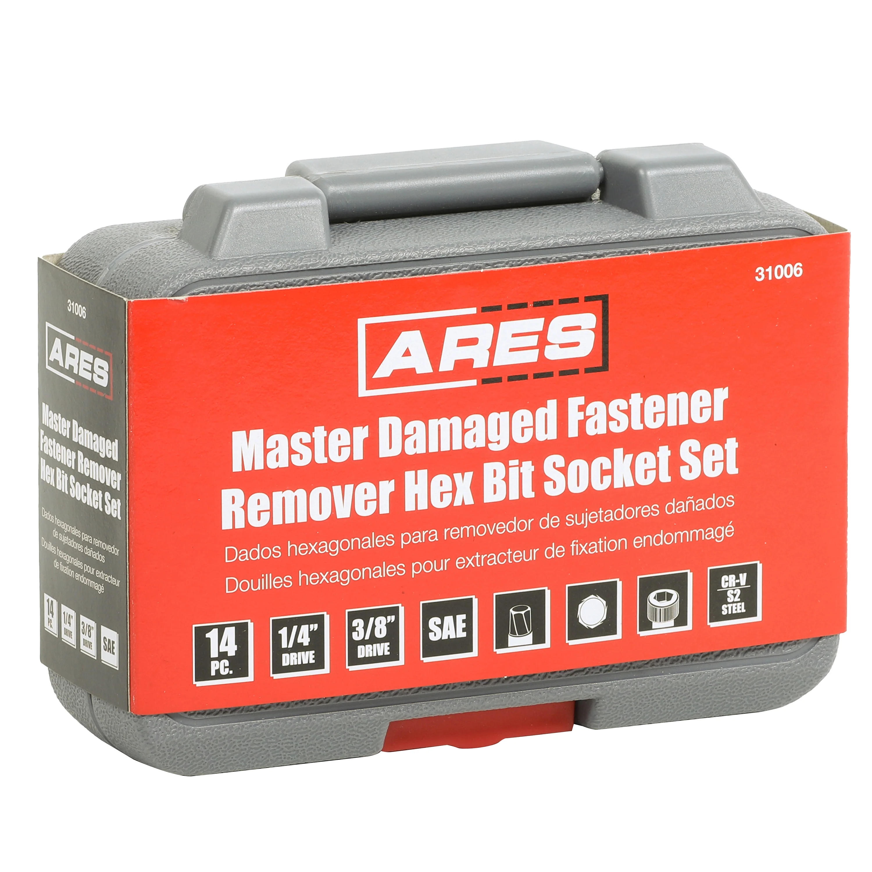 ARES 31006 - 14-Piece SAE Damaged Fastener Remover Hex Bit Socket Set - Image 6