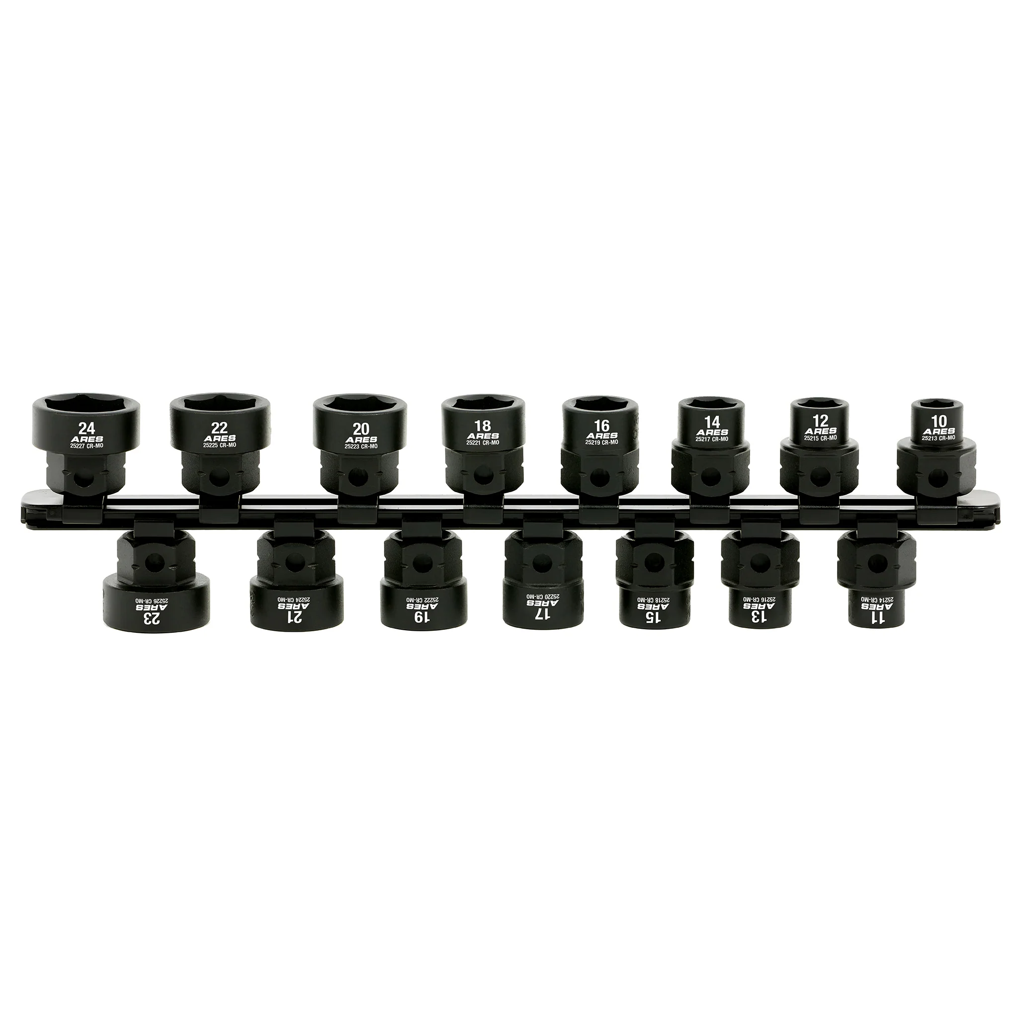 ARES 29020 - 15-Piece 1/2-Inch Drive Metric Low Profile Nano Impact Socket Set - Image 5