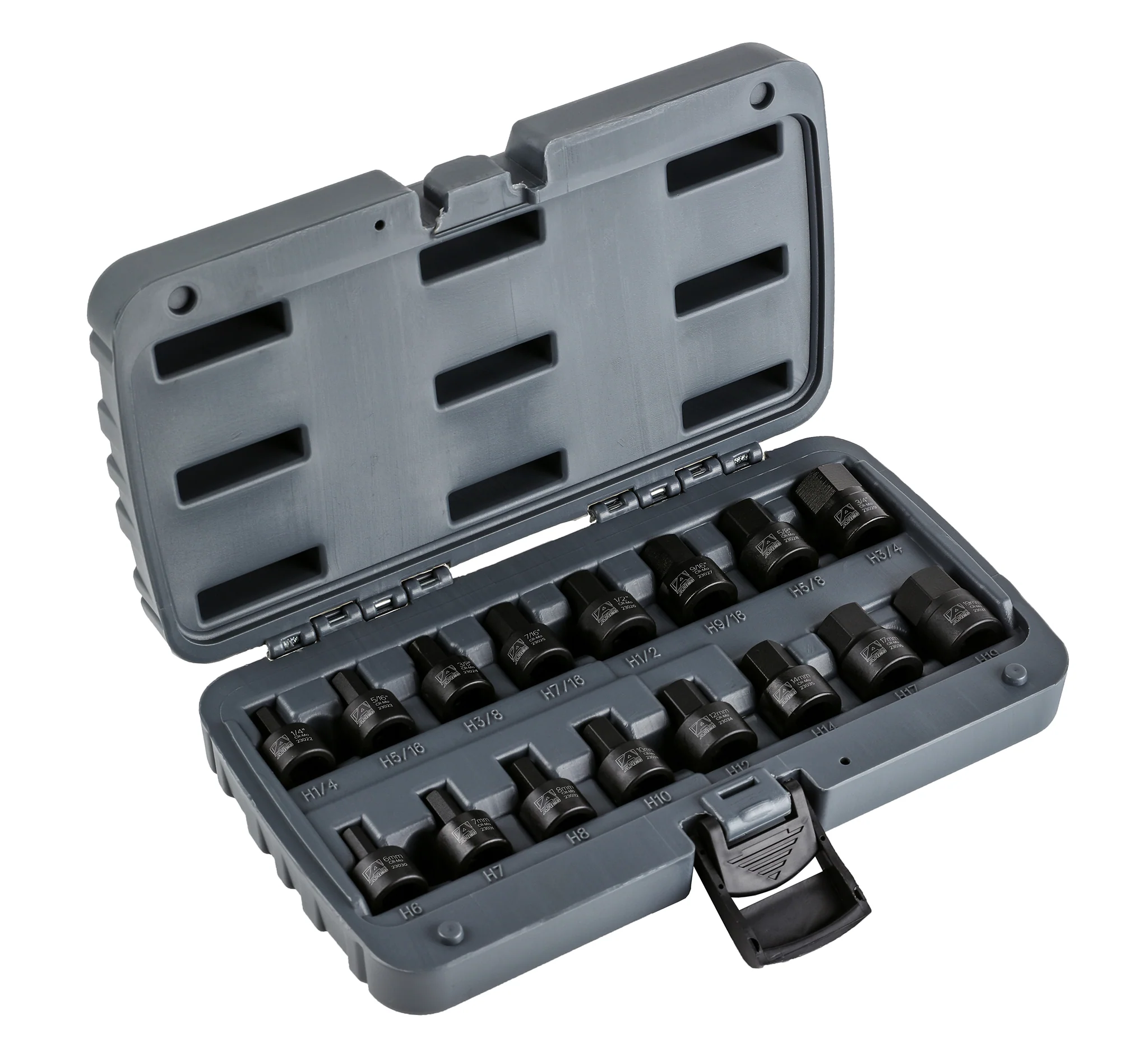 ARES 23021 - 16-Piece Stubby Impact SAE and Metric Hex Bit Socket Set - Image 4