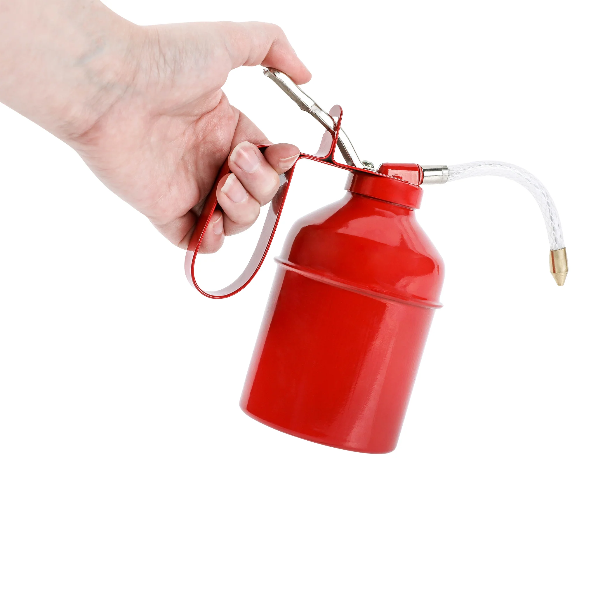 ARES 55010 - 16oz Red Lever Style Oiler Can - Image 4