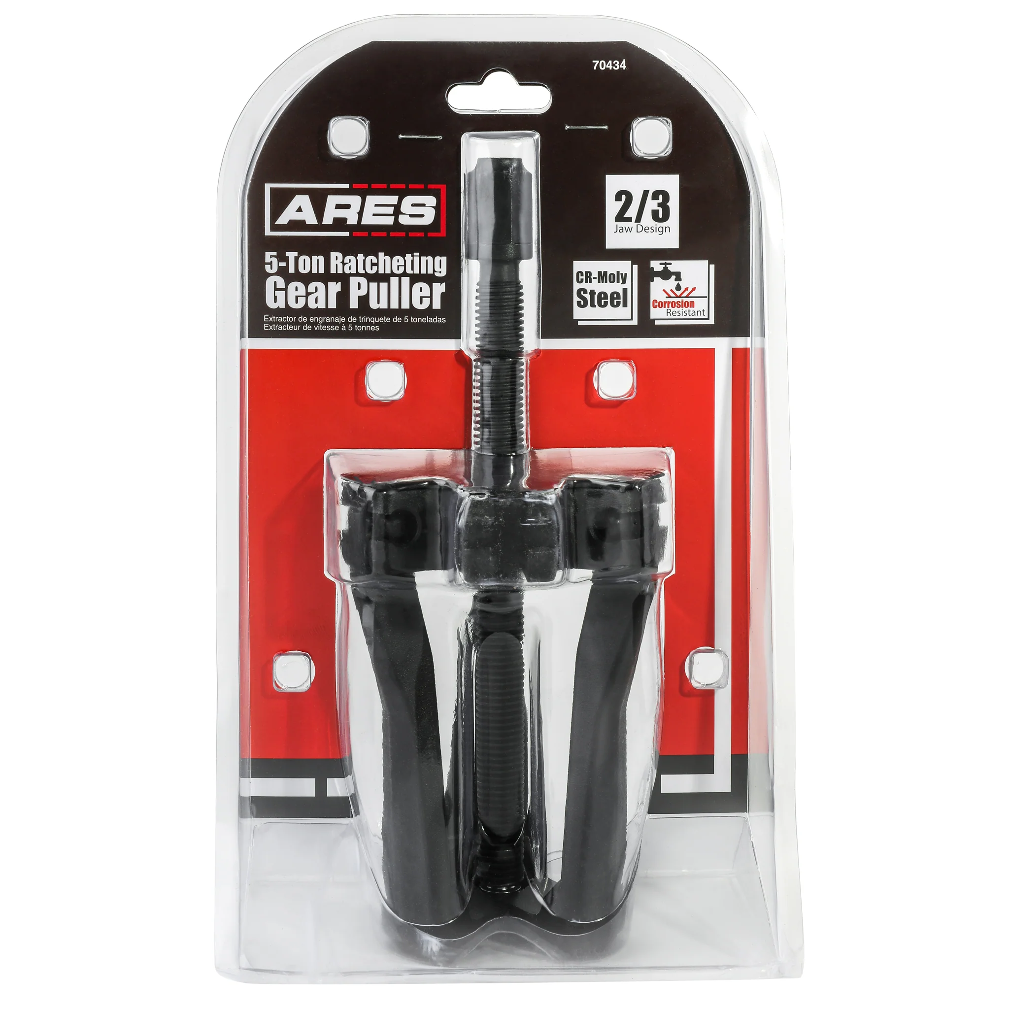 ARES 70434 - 2/3 Jaw 5-Ton Ratcheting Gear Puller - Image 3