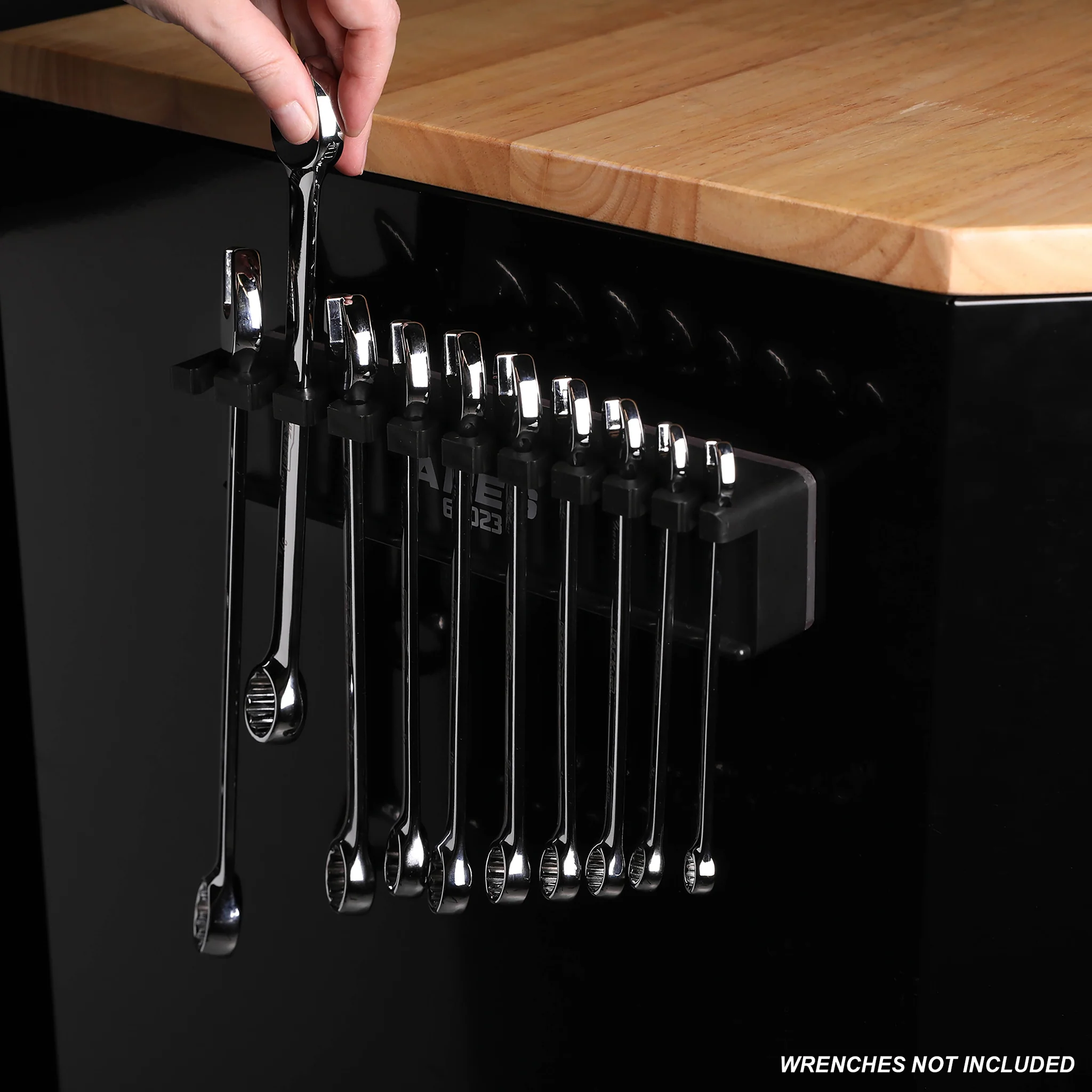 ARES 62023 - 10-Piece Black Magnetic Wrench Organizer - Image 2