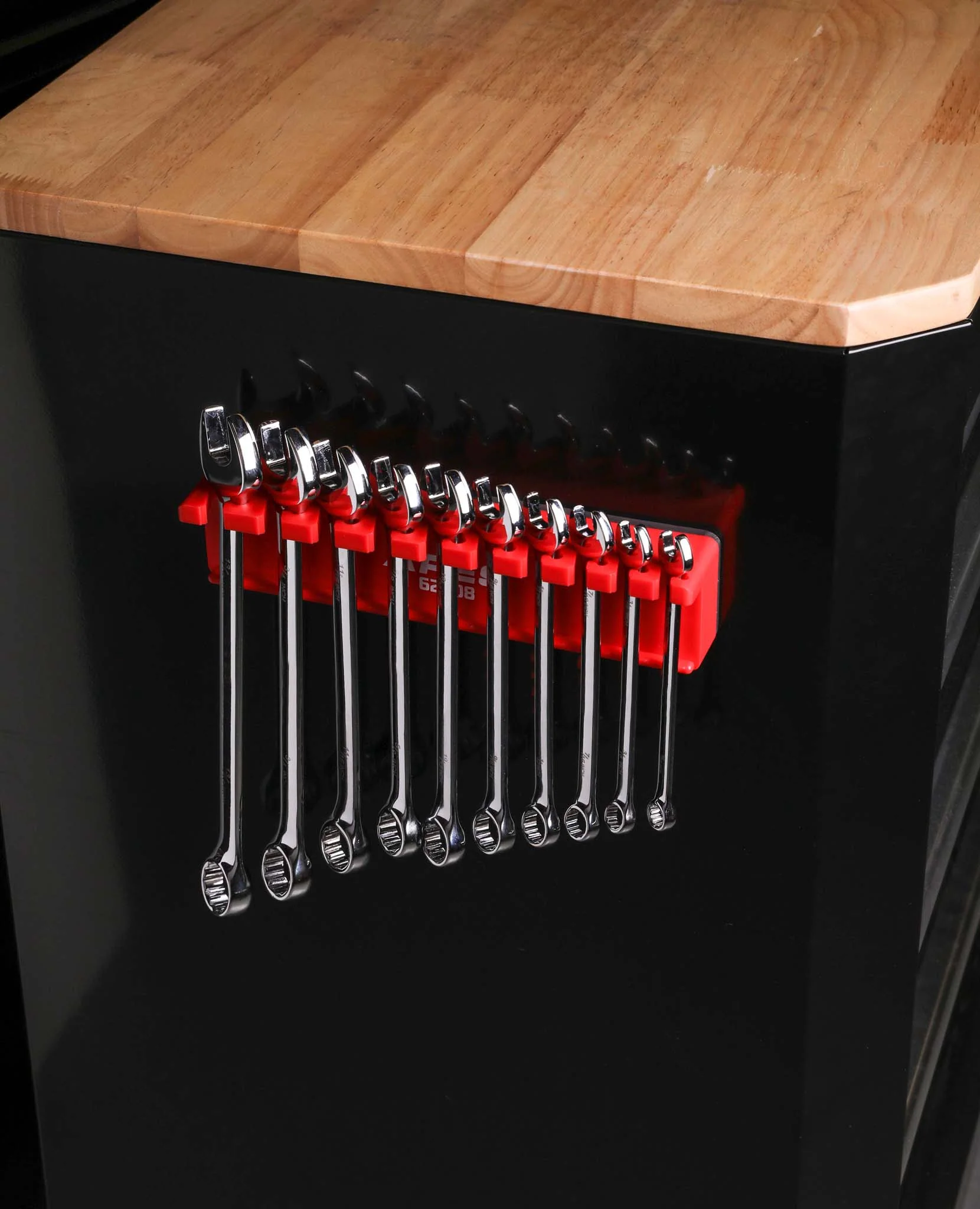 ARES 62059 - 2-Pack 10-Slot Red and Black Magnetic Wrench Organizer Set - Image 4