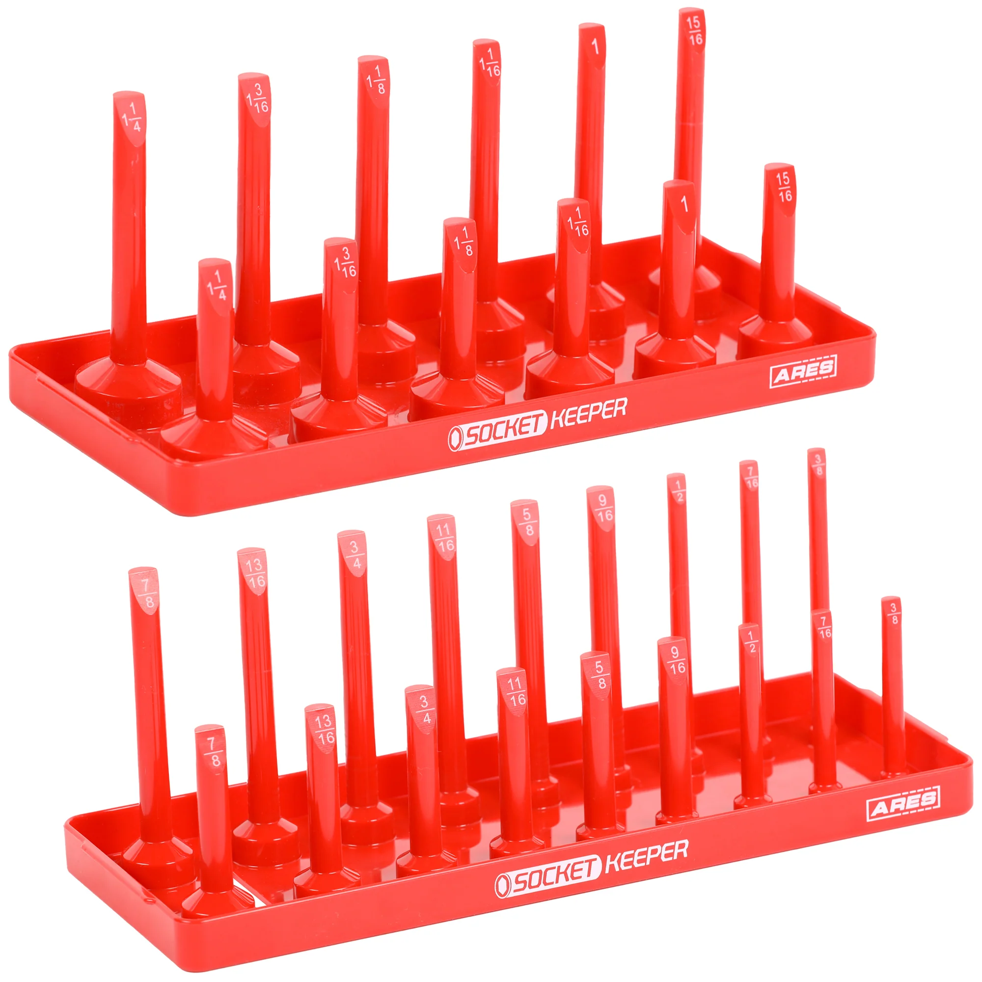 2-Piece 1/2-Inch Drive SAE Socket Keeper Socket Organizer Tray - Image 4