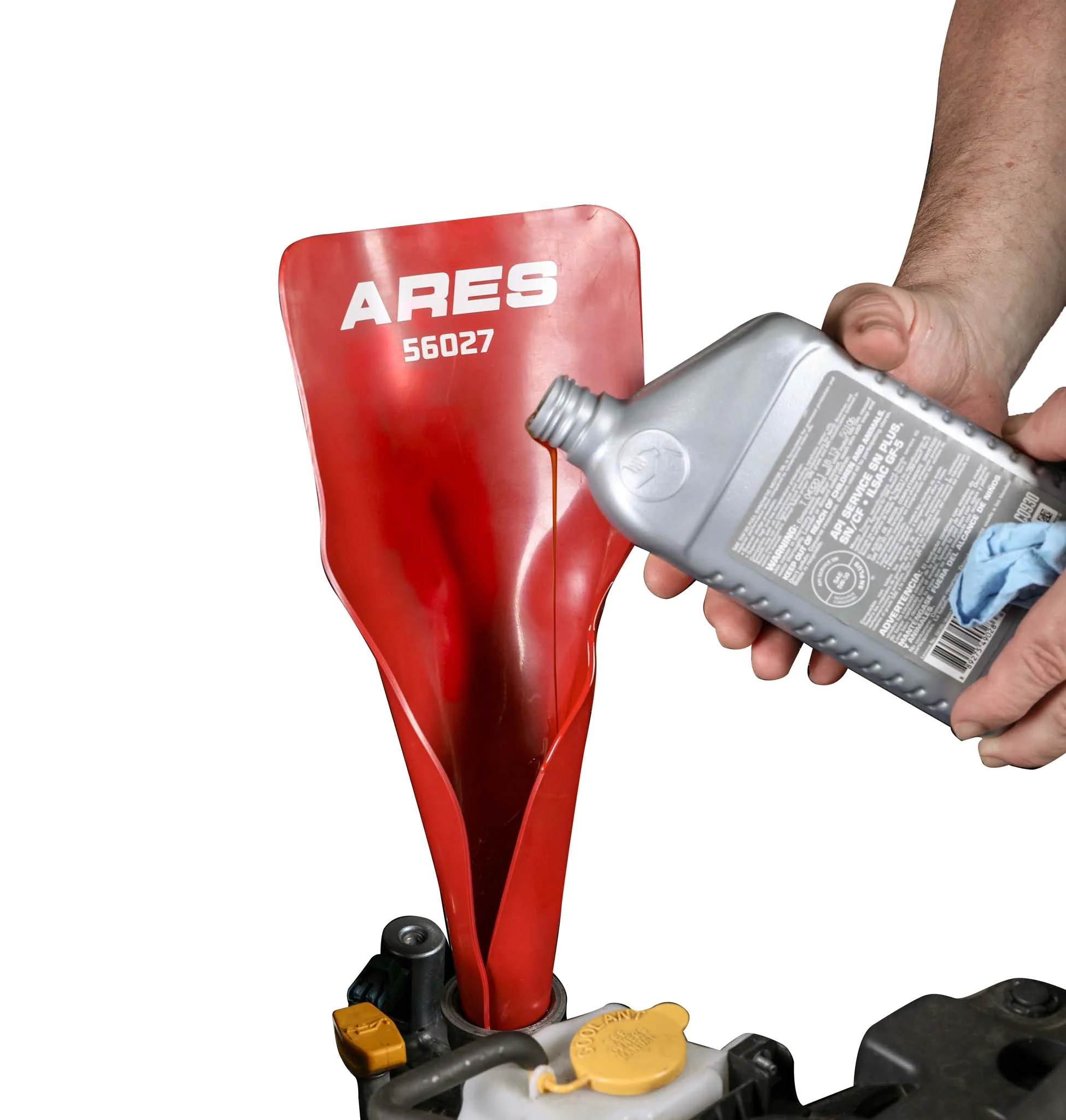 ARES 56045 - 2-Piece Large and Medium Universal Flexible Oil Funnel Set - Image 4