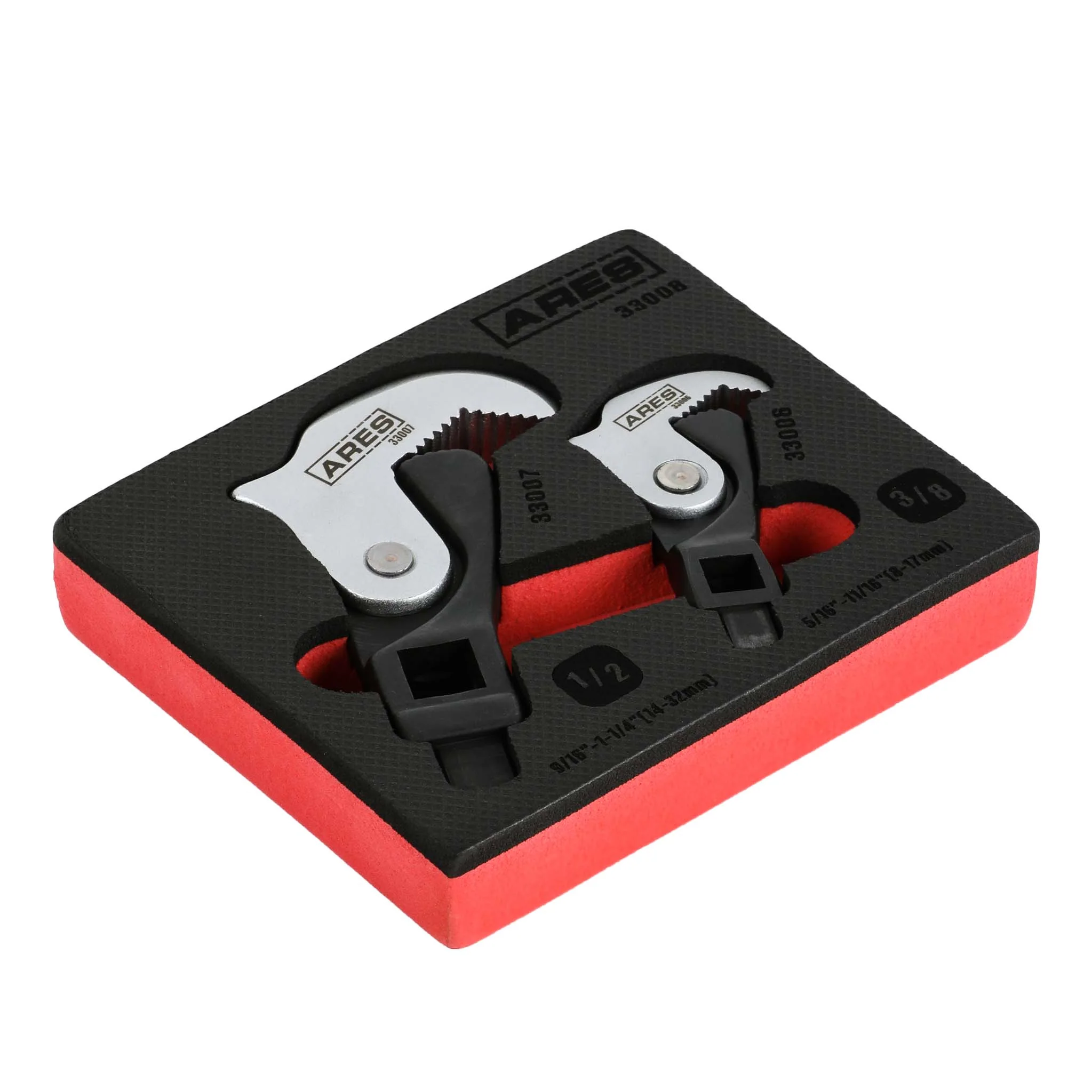 ARES 33008 - 2-Piece Spring Loaded Auto Adjusting Crowfoot Wrench Set - Image 3