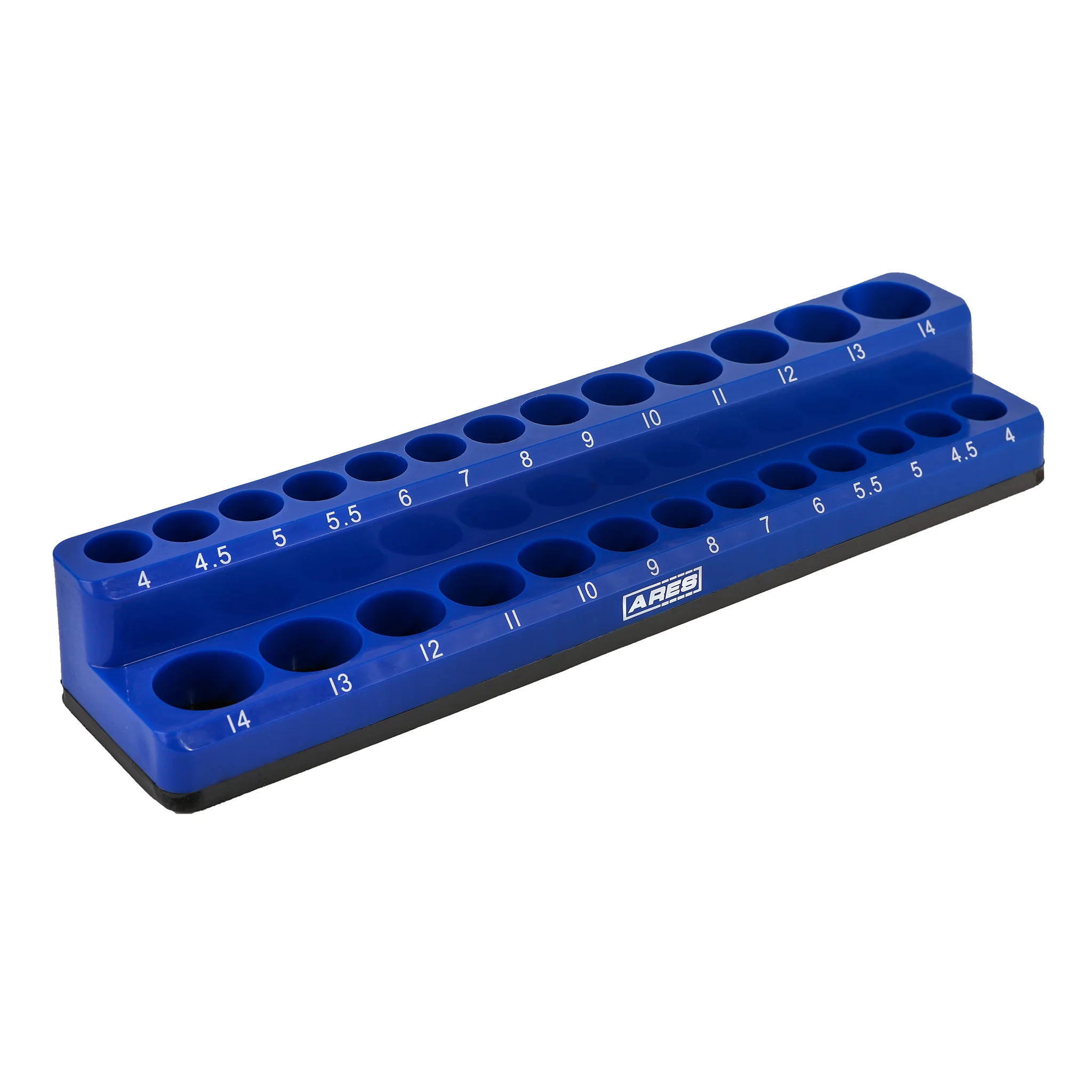 ARES 60006 - 26-Piece 1/4" Blue Metric Magnetic Socket Organizer - Image 4