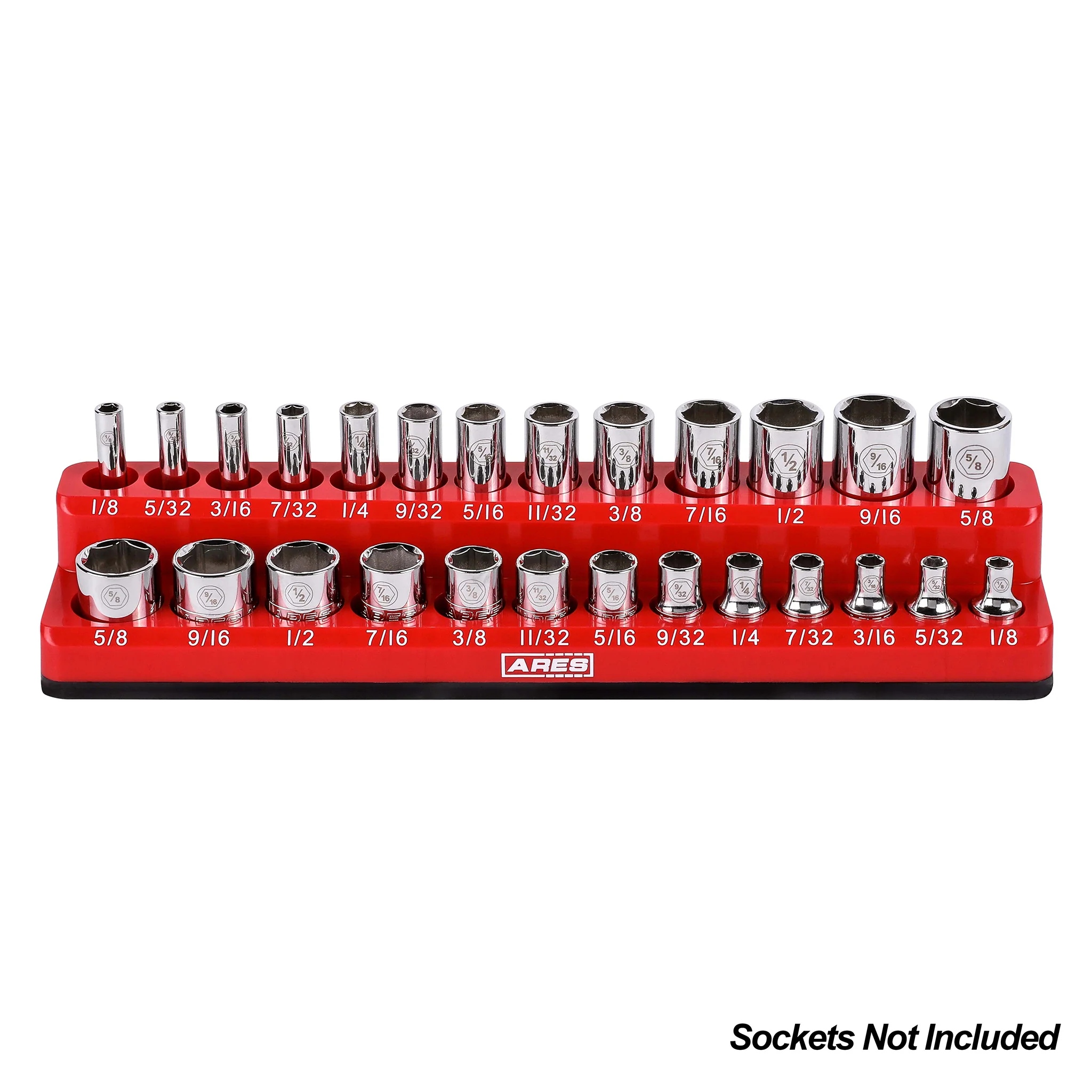 ARES 70232 - 26-Piece 1/4" Red SAE Magnetic Socket Holder - Image 4