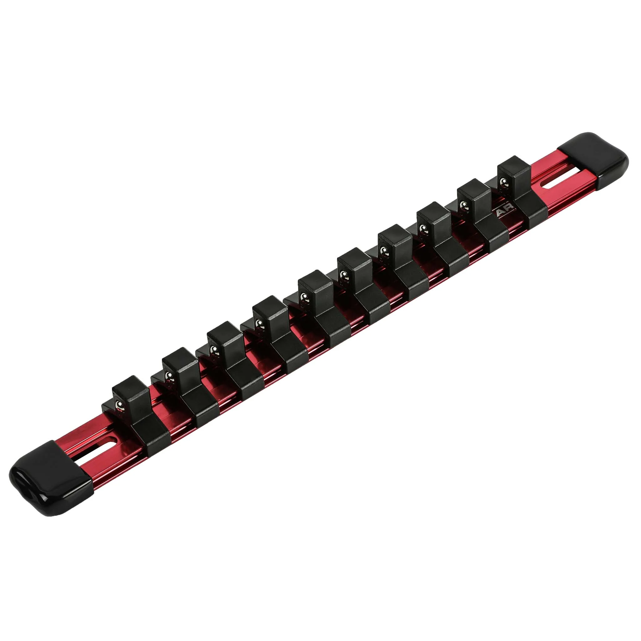 ARES 70135 - 3/8" Drive Red 9.84" Aluminum Socket Rail - Image 2