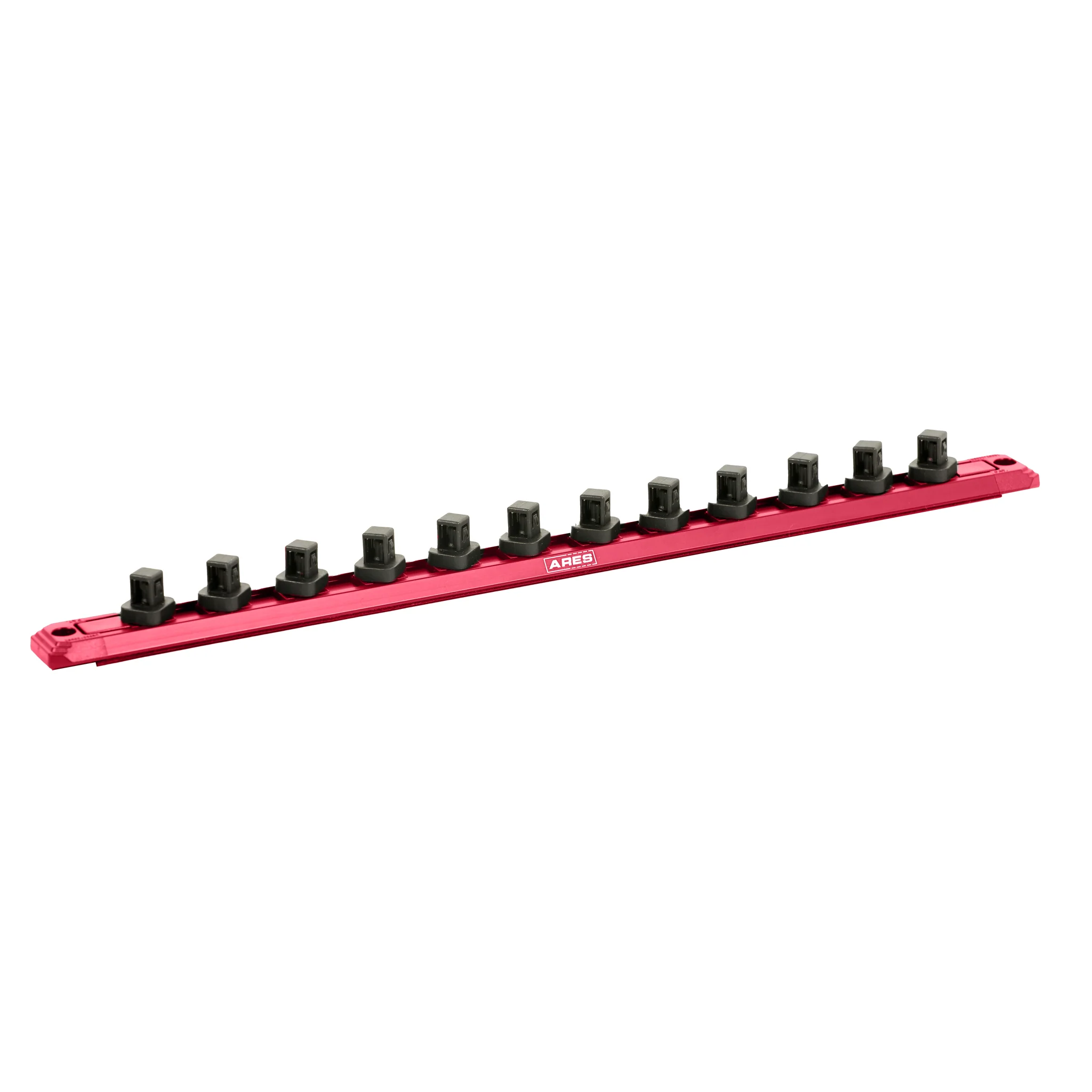 ARES 60169 - 3/8-Inch Drive 15.5-Inch Red Twist Lock Magnetic Socket Rail - Image 4