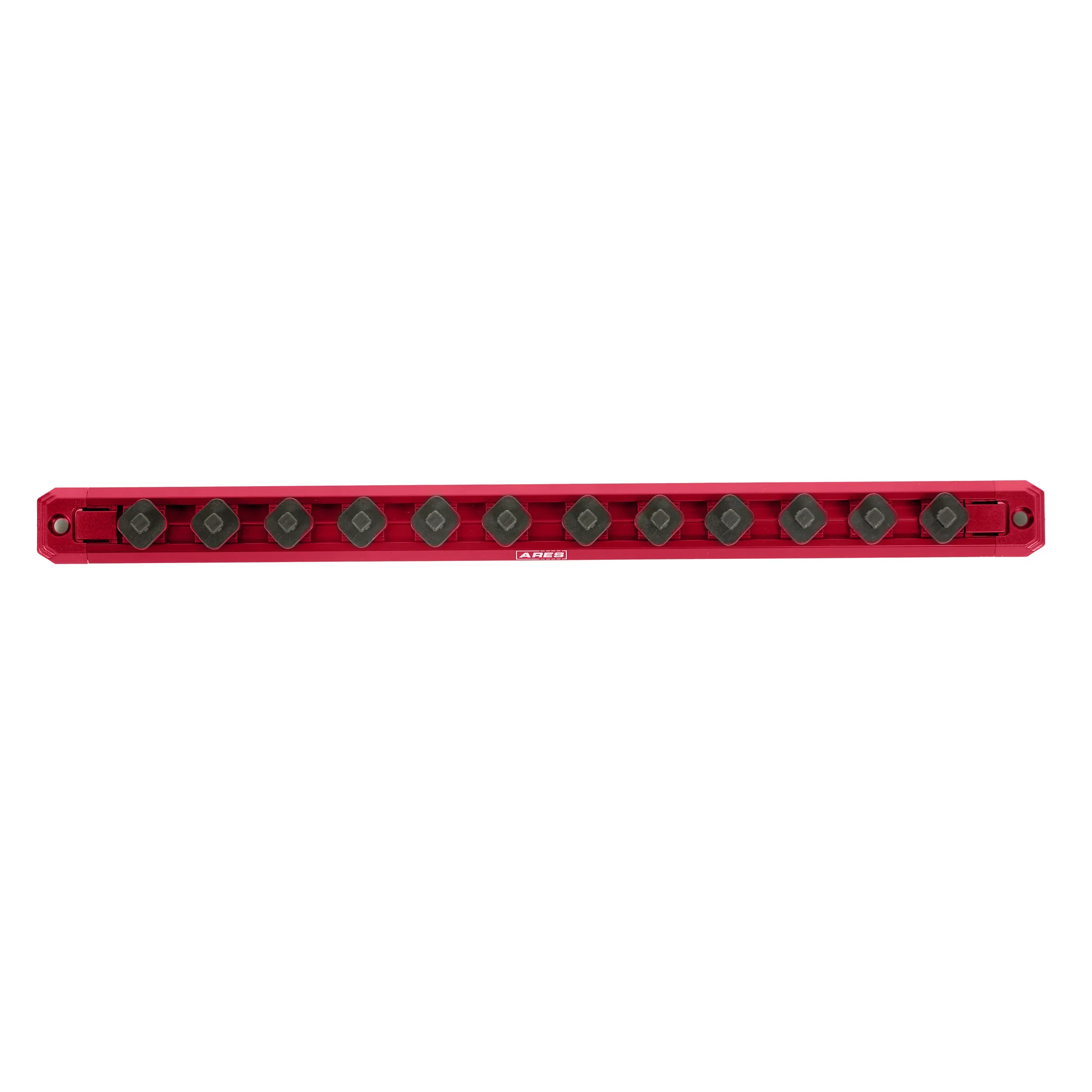 ARES 60169 - 3/8-Inch Drive 15.5-Inch Red Twist Lock Magnetic Socket Rail - Image 6