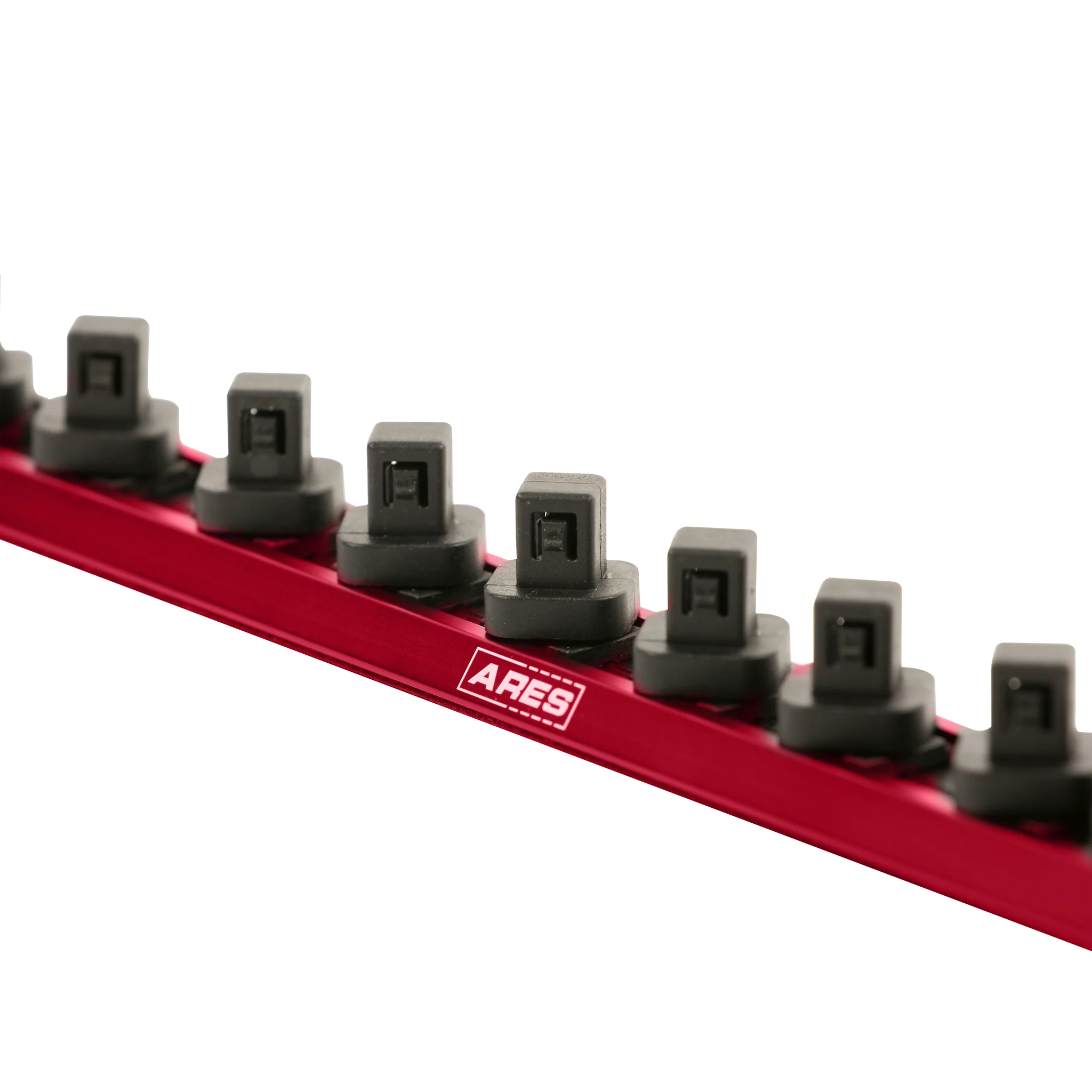 ARES 60169 - 3/8-Inch Drive 15.5-Inch Red Twist Lock Magnetic Socket Rail - Image 7