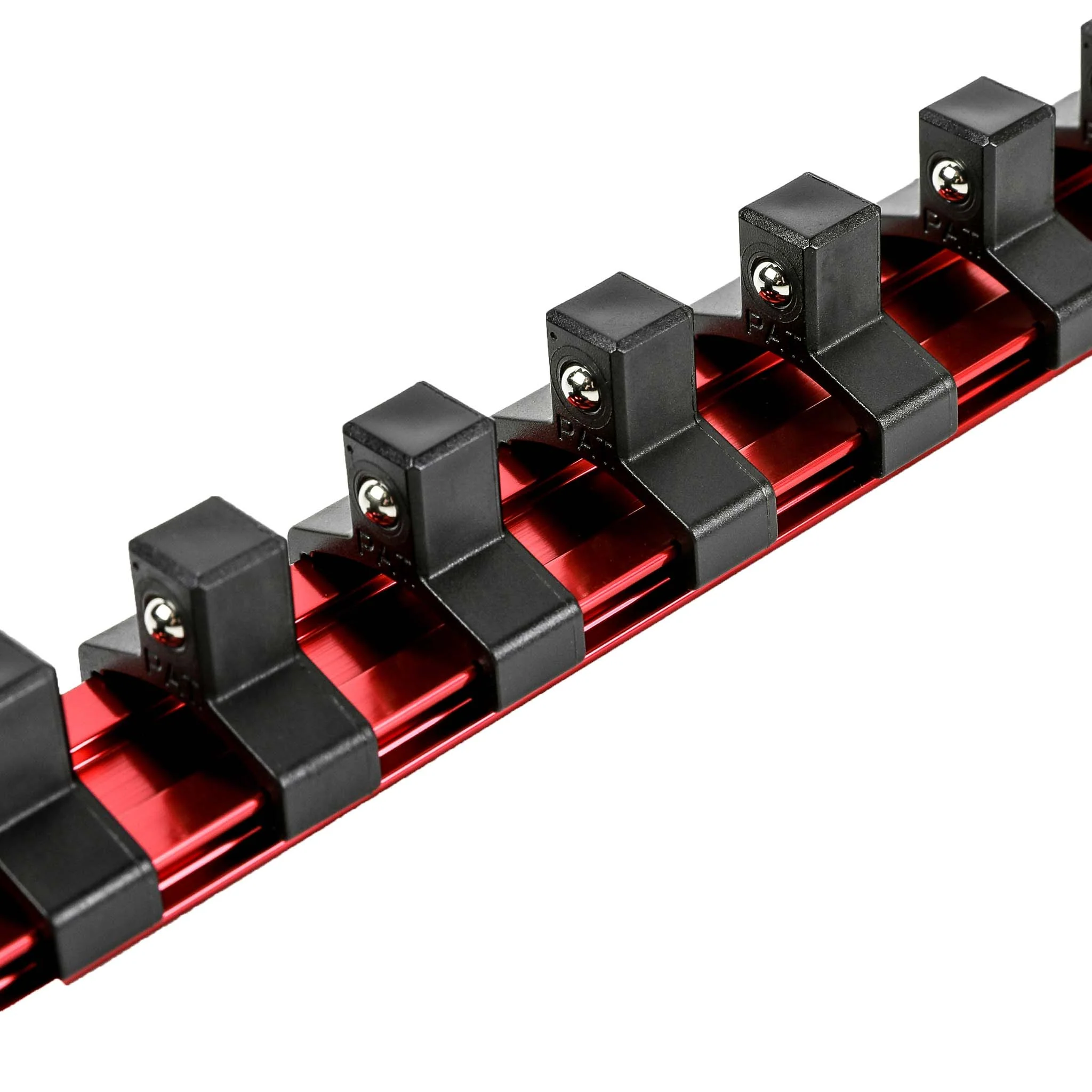 ARES 60101 - 3/8-Inch Drive Red 9.84-Inch Socket Rail with Locking End Caps - Image 3