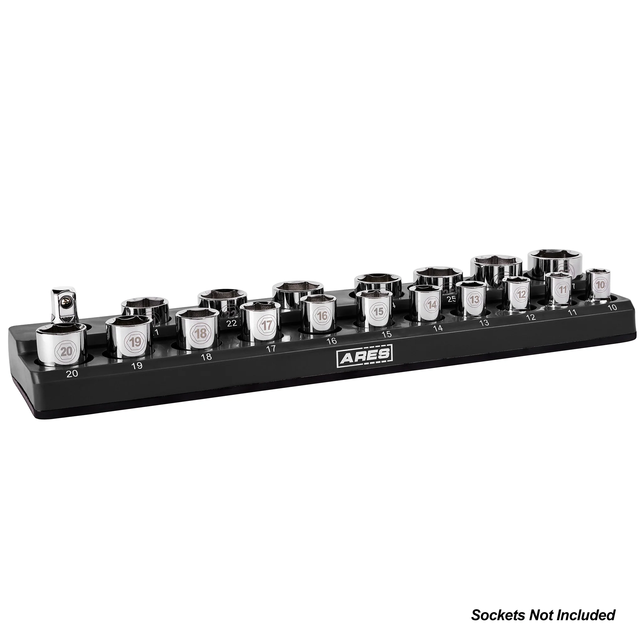 ARES 60034 - 3-Pack Black Metric Magnetic Socket Organizer Set - Image 4