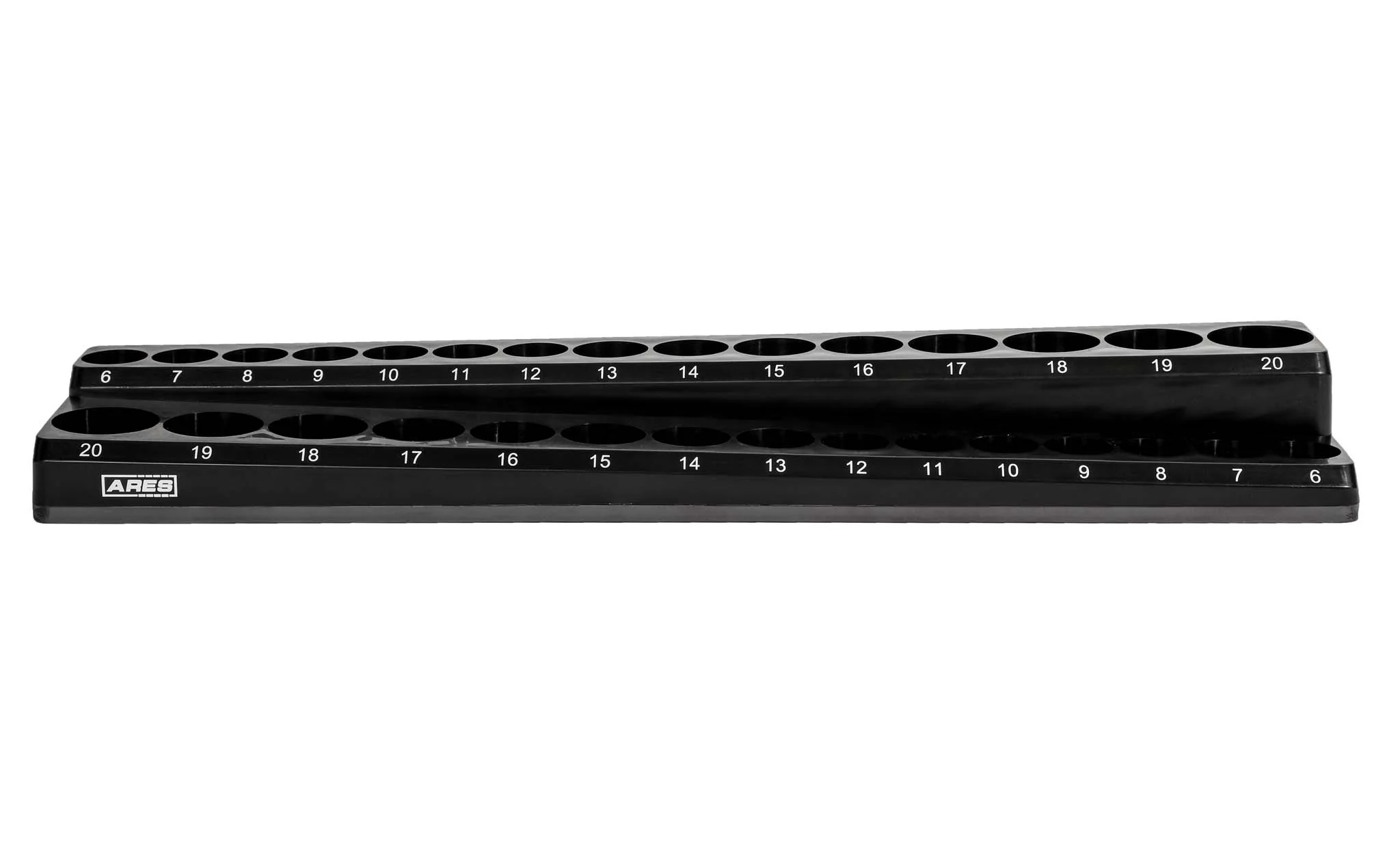 ARES 60034 - 3-Pack Black Metric Magnetic Socket Organizer Set - Image 6