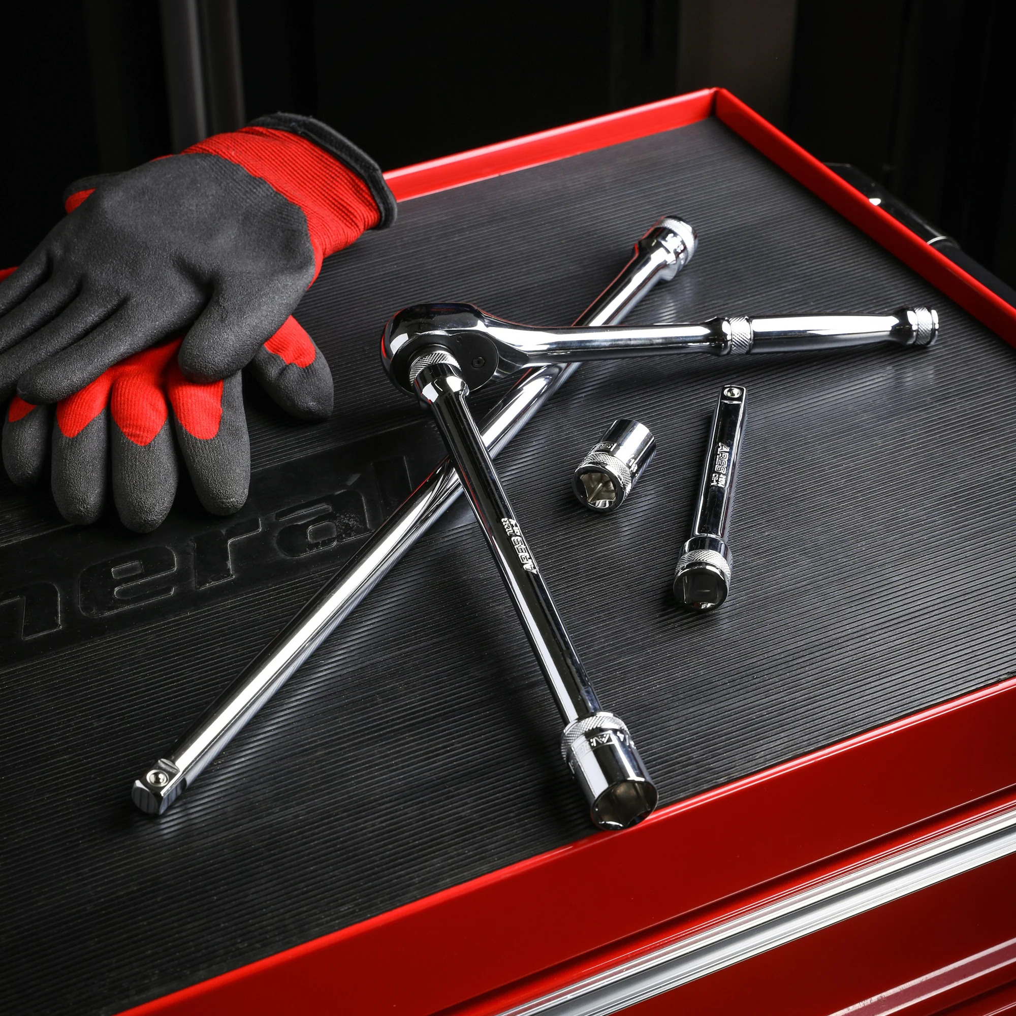 ARES 41010 - 3-Piece 1/2-Inch Drive Extra Long Socket Extension Set - Image 5