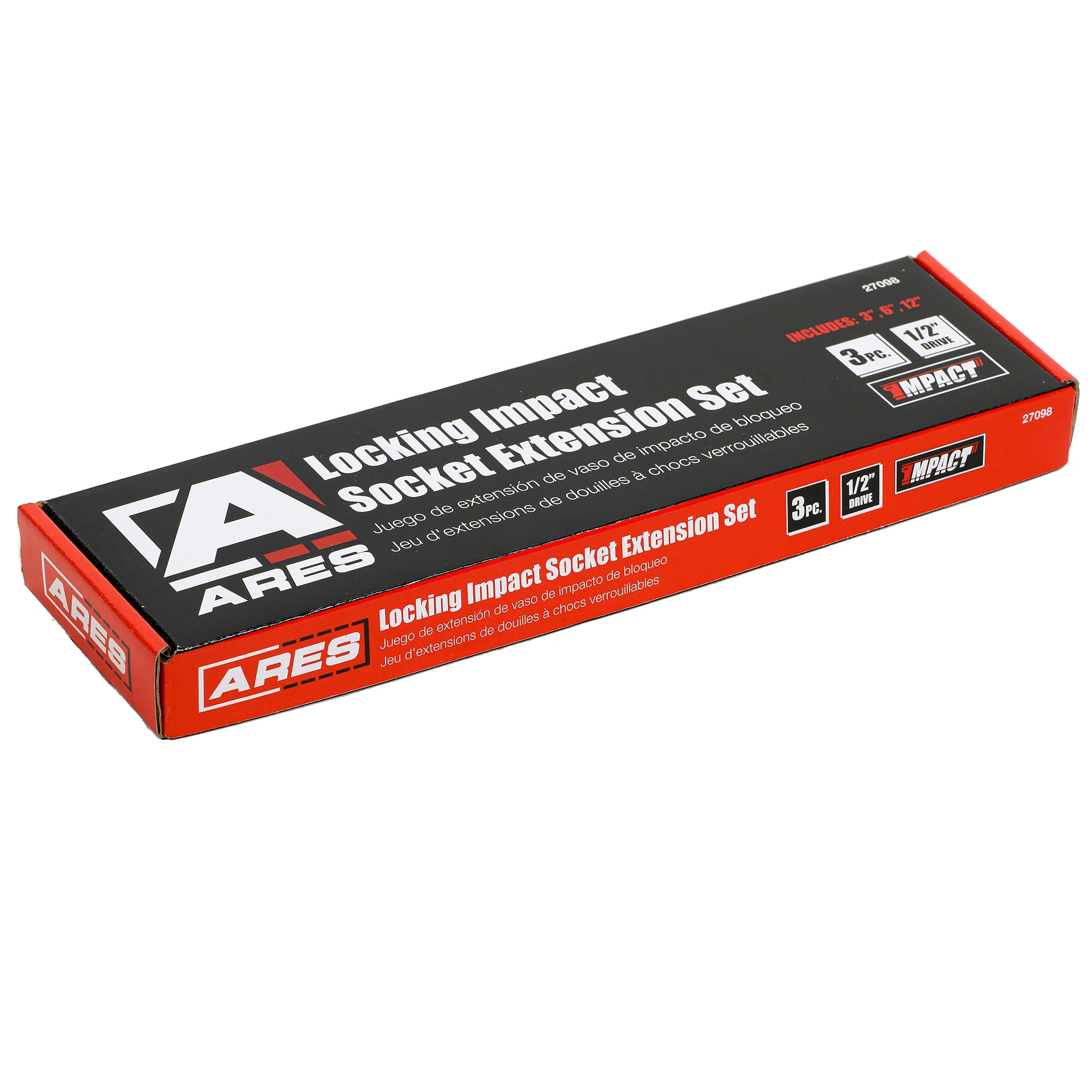 ARES 27098 - 3-Piece 1/2-Inch Drive Locking Impact Socket Extension Set - Image 6