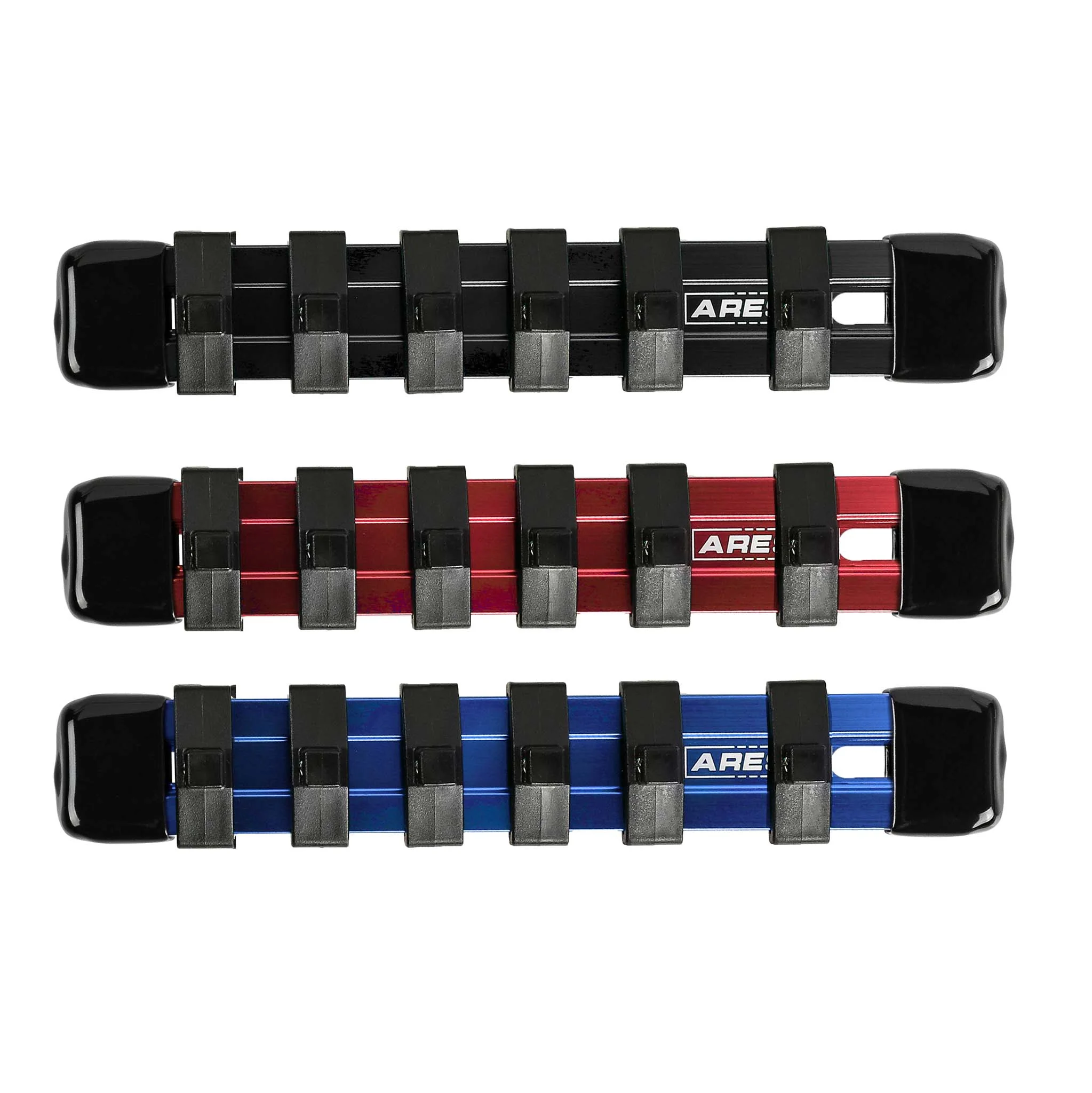 ARES 60064 - 3-Piece 1/4-Inch Drive 6-Inch Aluminum Socket Rail Set - Image 4