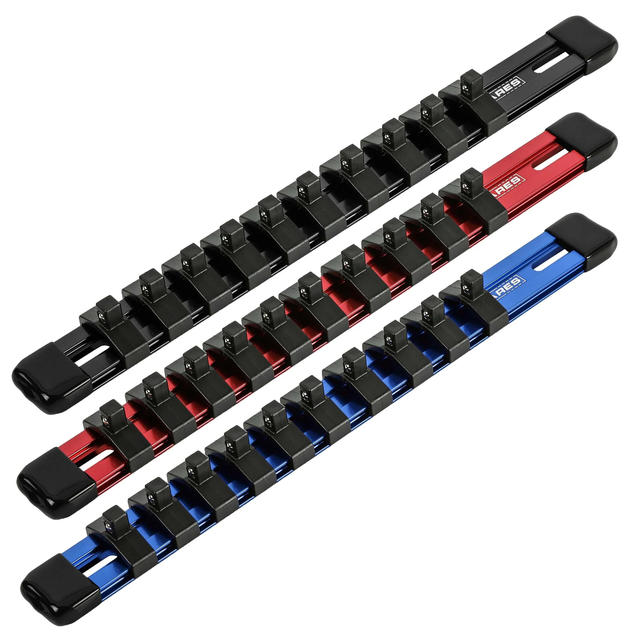 ARES 60077 - 3-Piece 1/4-Inch Drive 9.84-Inch Aluminum Socket Rail Set - Image 2