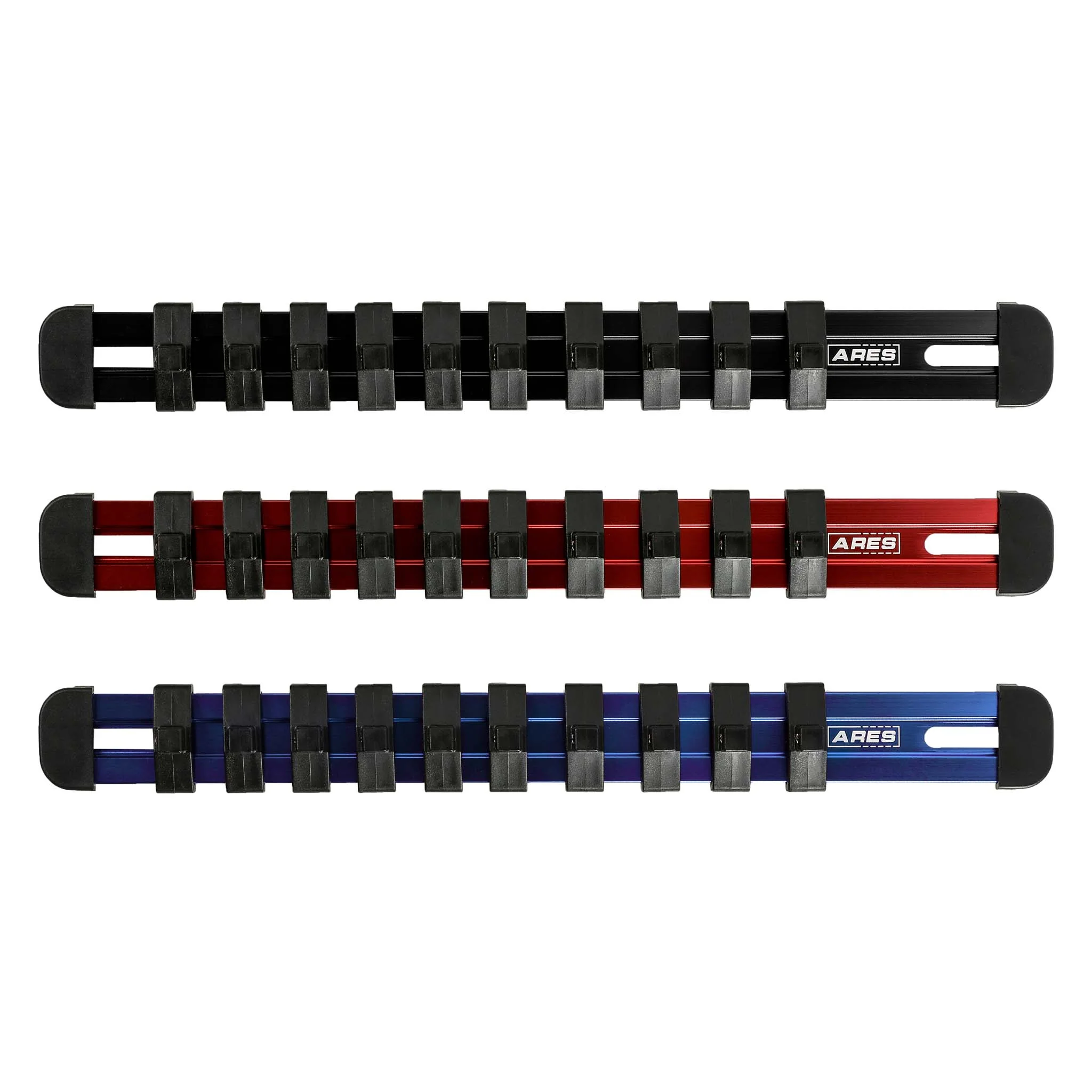 ARES 60099 - 3-Piece 1/4-Inch Drive 9.84-Inch Aluminum Socket Rail Set with Locking End Caps - Image 4