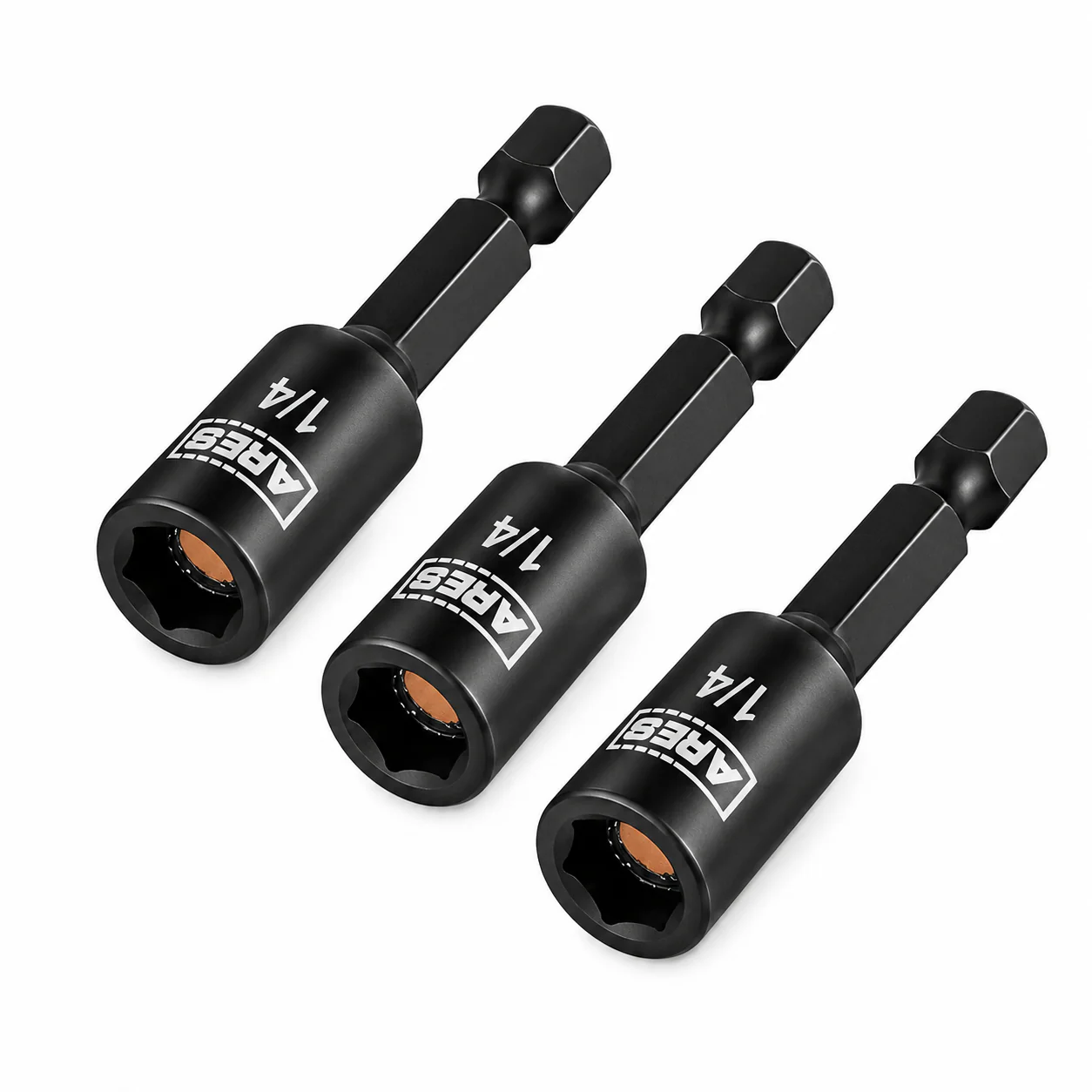 ARES 27012 - 3-Piece 1/4-Inch Magnetic Impact 1 3/4-Inch Nut Driver Bit Set - Image 3