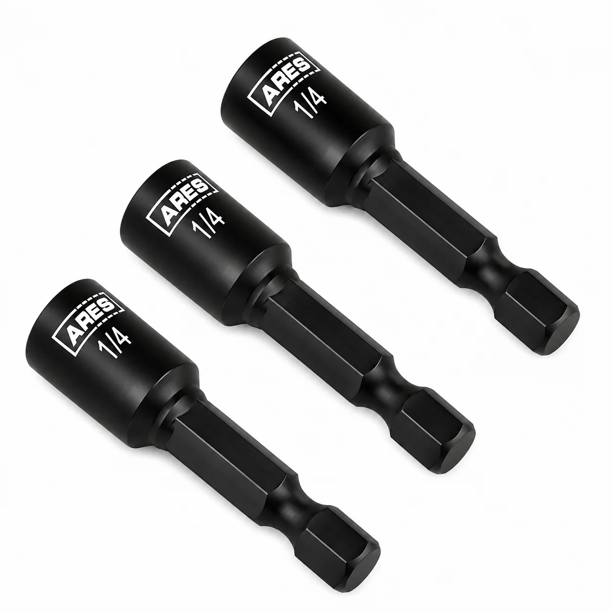 ARES 27012 - 3-Piece 1/4-Inch Magnetic Impact 1 3/4-Inch Nut Driver Bit Set - Image 5