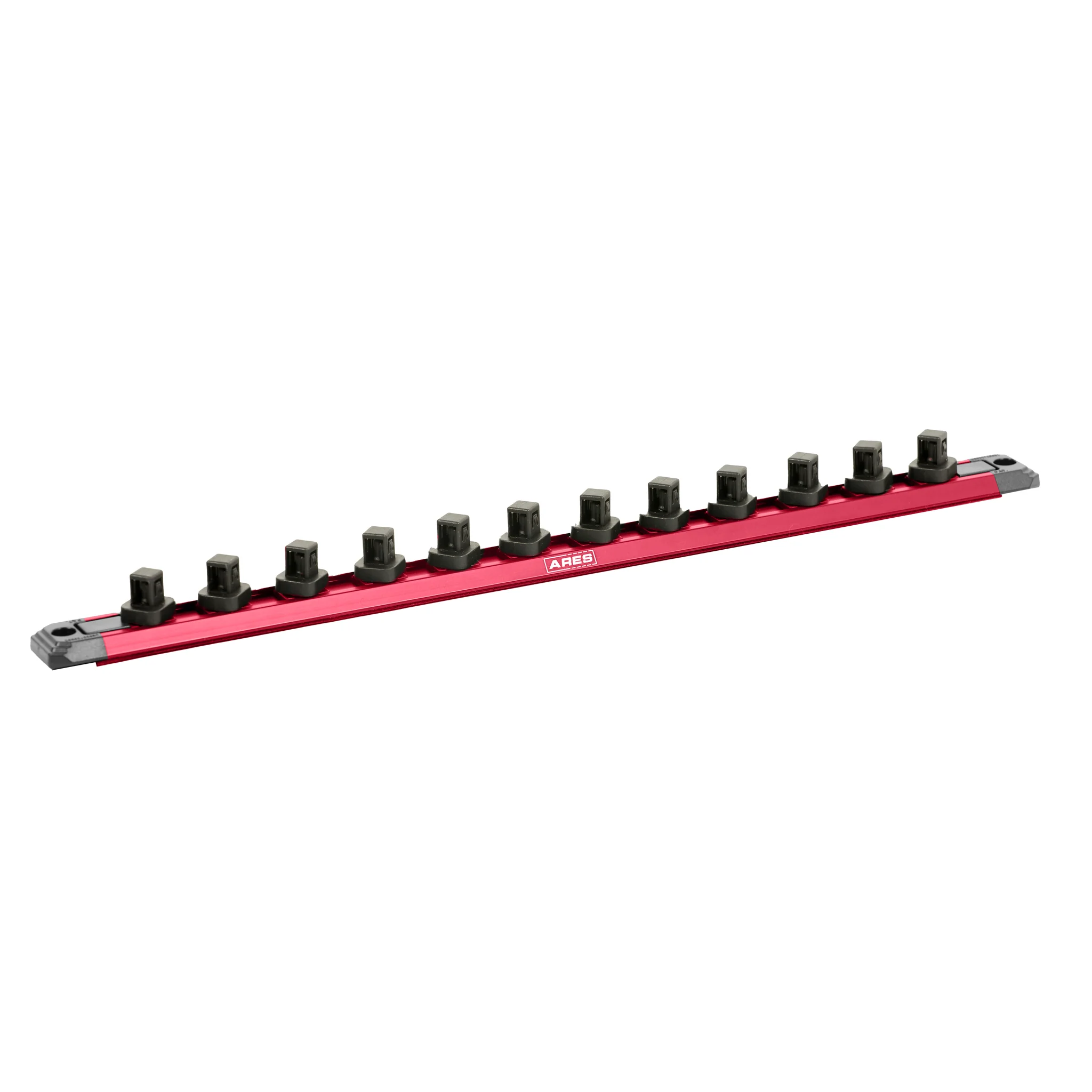 ARES 60171 - 3-Piece 15.5-Inch Red Twist Lock Magnetic Socket Rail Set - Image 4