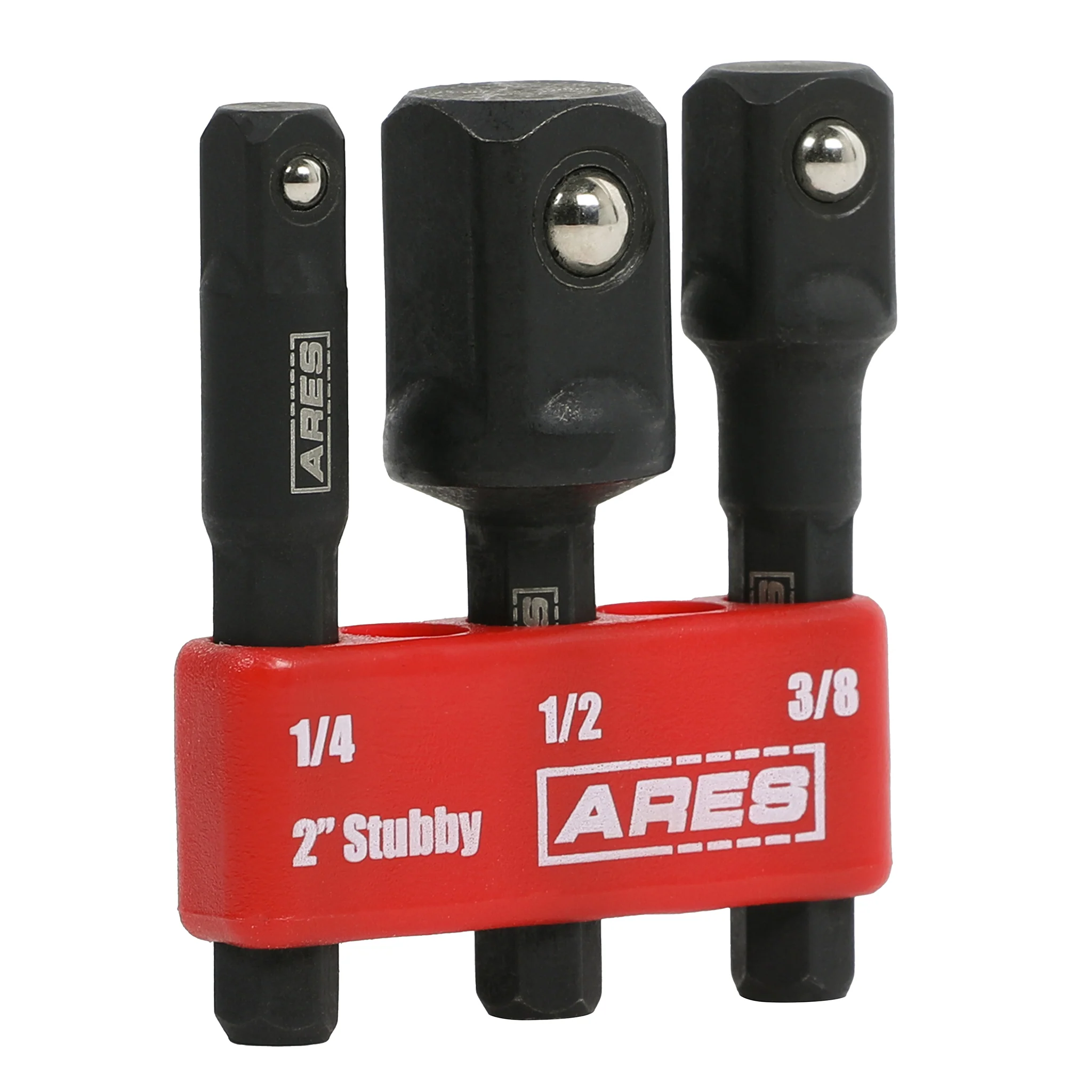 ARES 22031 - 3-Piece 2-Inch Stubby Impact Grade Socket Adapter Set - Image 3